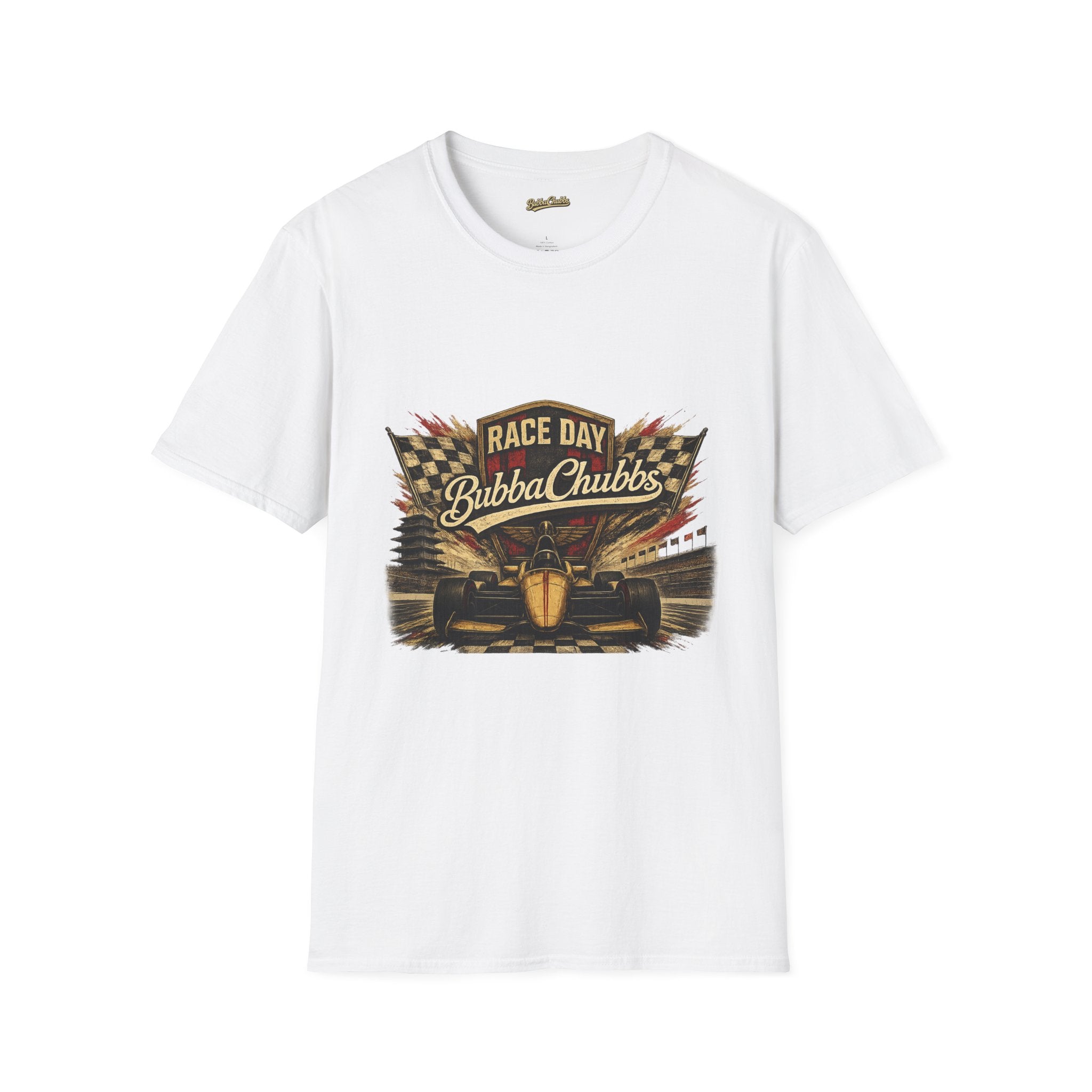 BubbaChubbs Race Day Front Graphic Tee Printify