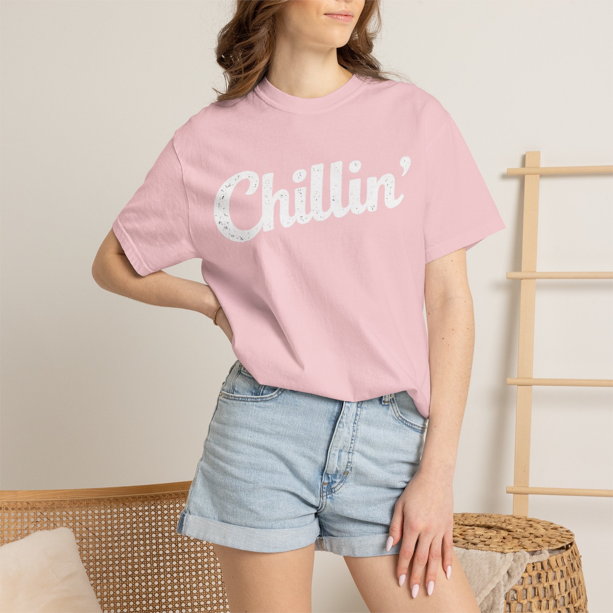 BubbaChubbs Chillin’ White Lettering Tee - BubbaChubbs Brand