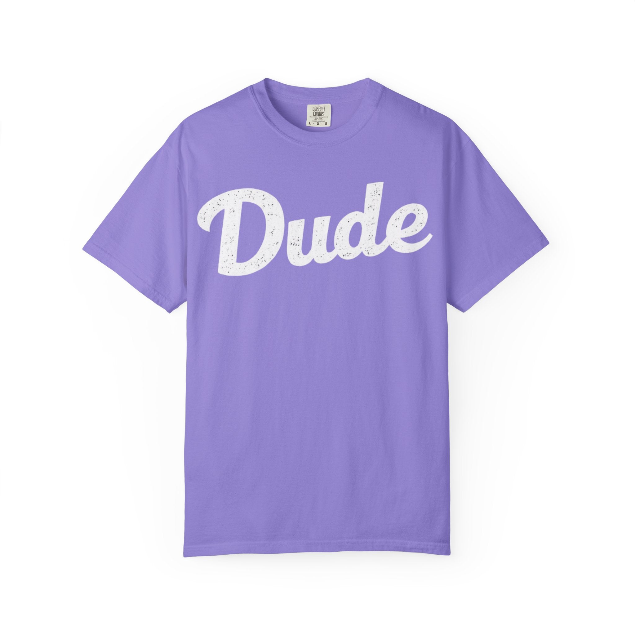 BubbaChubbs Dude White Lettering Tee - BubbaChubbs Brand