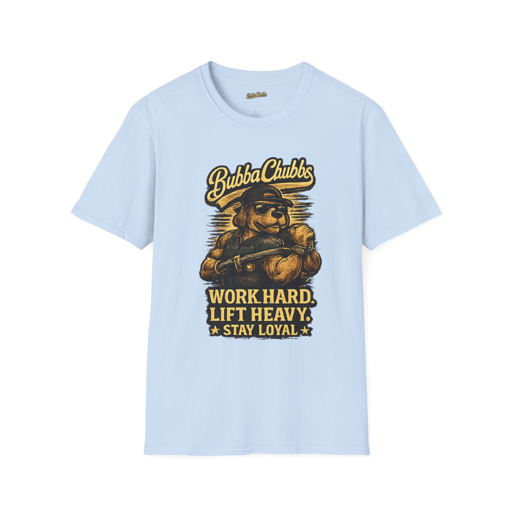 Work Hard Lift Heavy Graphic Tee | BubbaChubbs Gym T-Shirt
