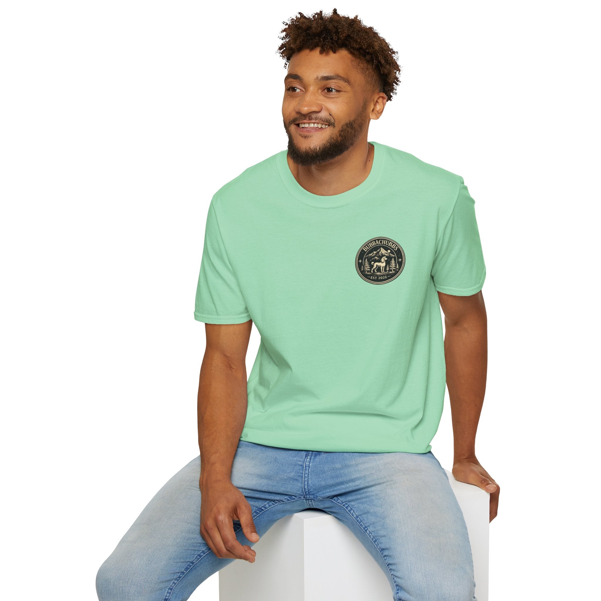 BubbaChubbs Himself Chest Full Small Logo Short-Sleeve Tee - BubbaChubbs Brand