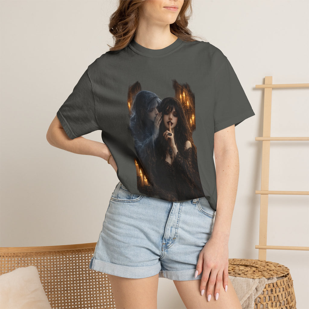 BubbaChubbs Goth Vibe Whispering Style Tee Printify