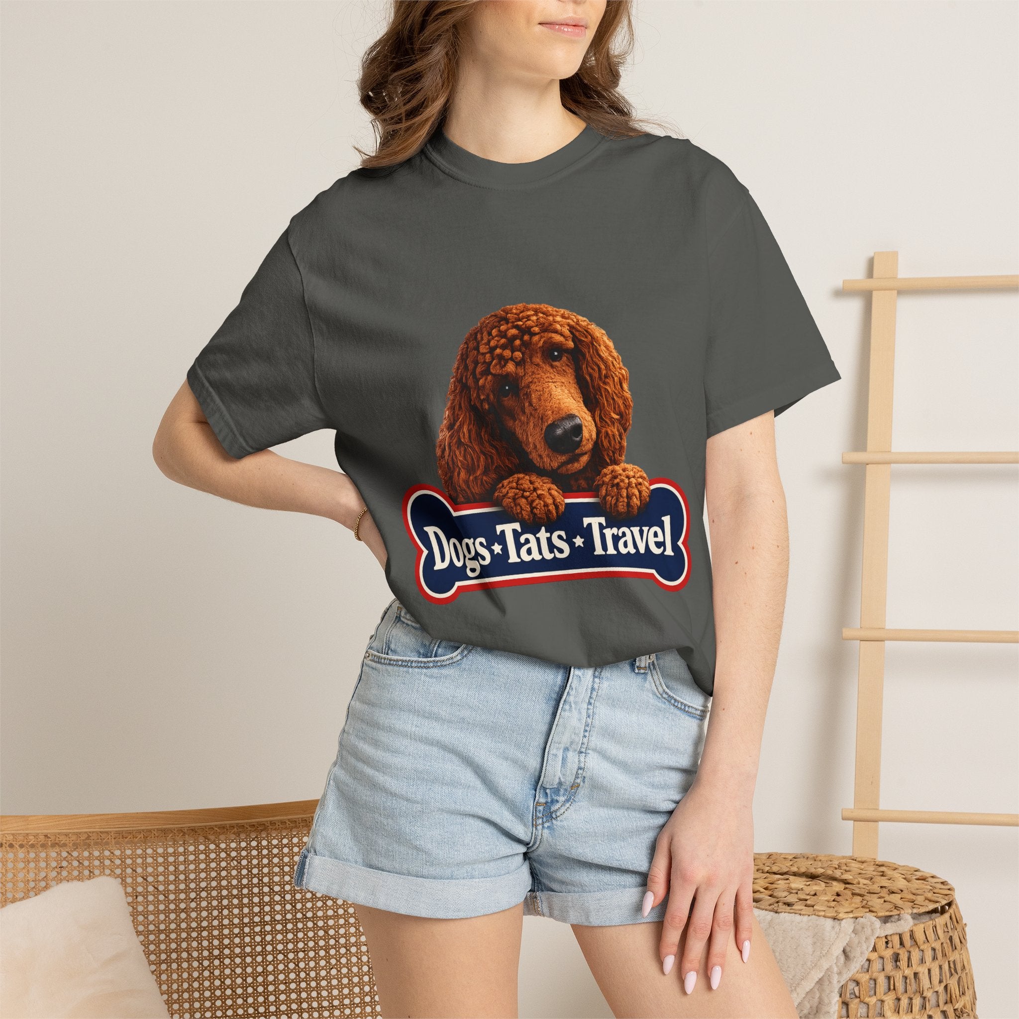 BubbaChubbs Dogs Tats Travel with Dog Wording Tee Printify