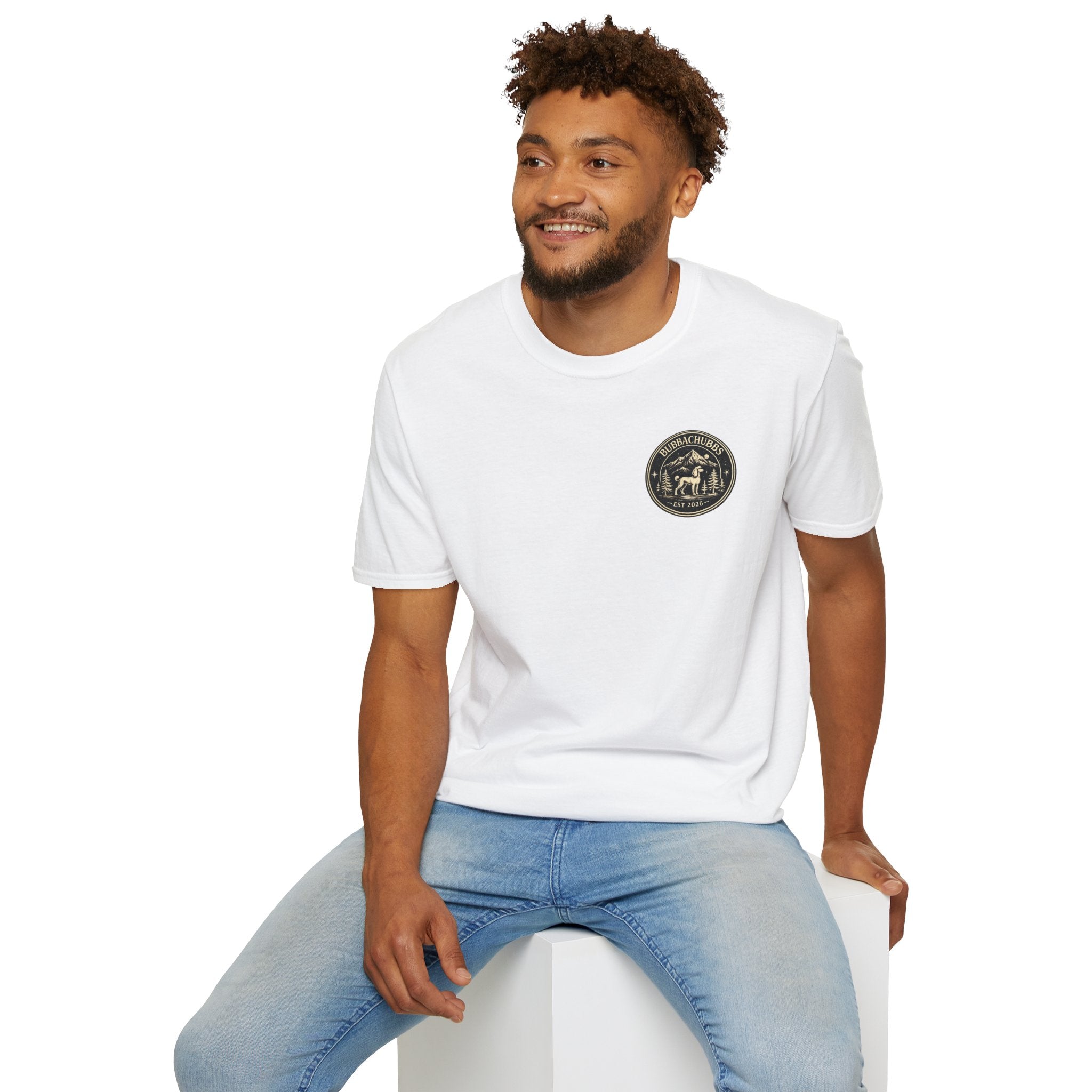 BubbaChubbs Himself Chest Full Small Logo Short-Sleeve Tee - BubbaChubbs Brand