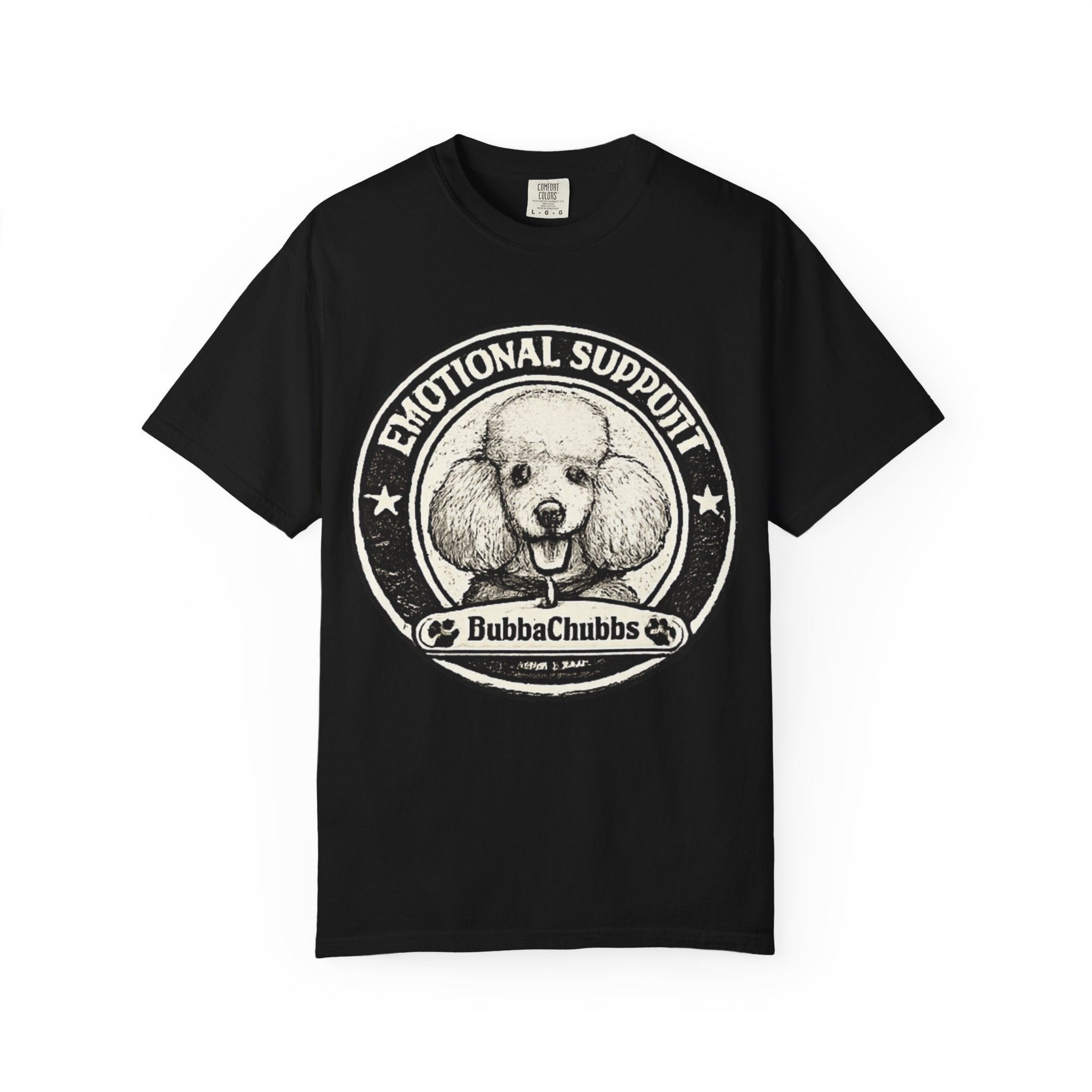BubbaChubbs Vintage Poodle Emotional Support Style Tee Printify