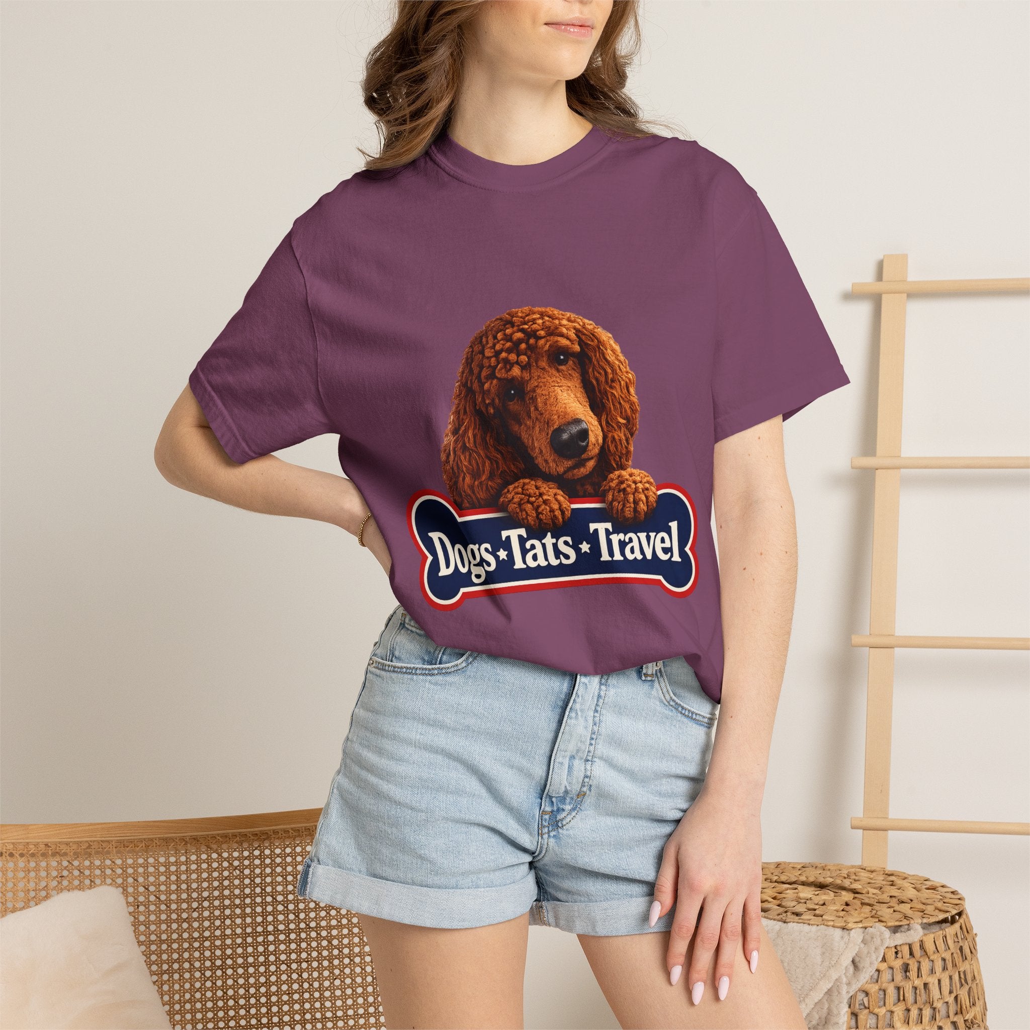 BubbaChubbs Dogs Tats Travel with Dog Wording Tee Printify