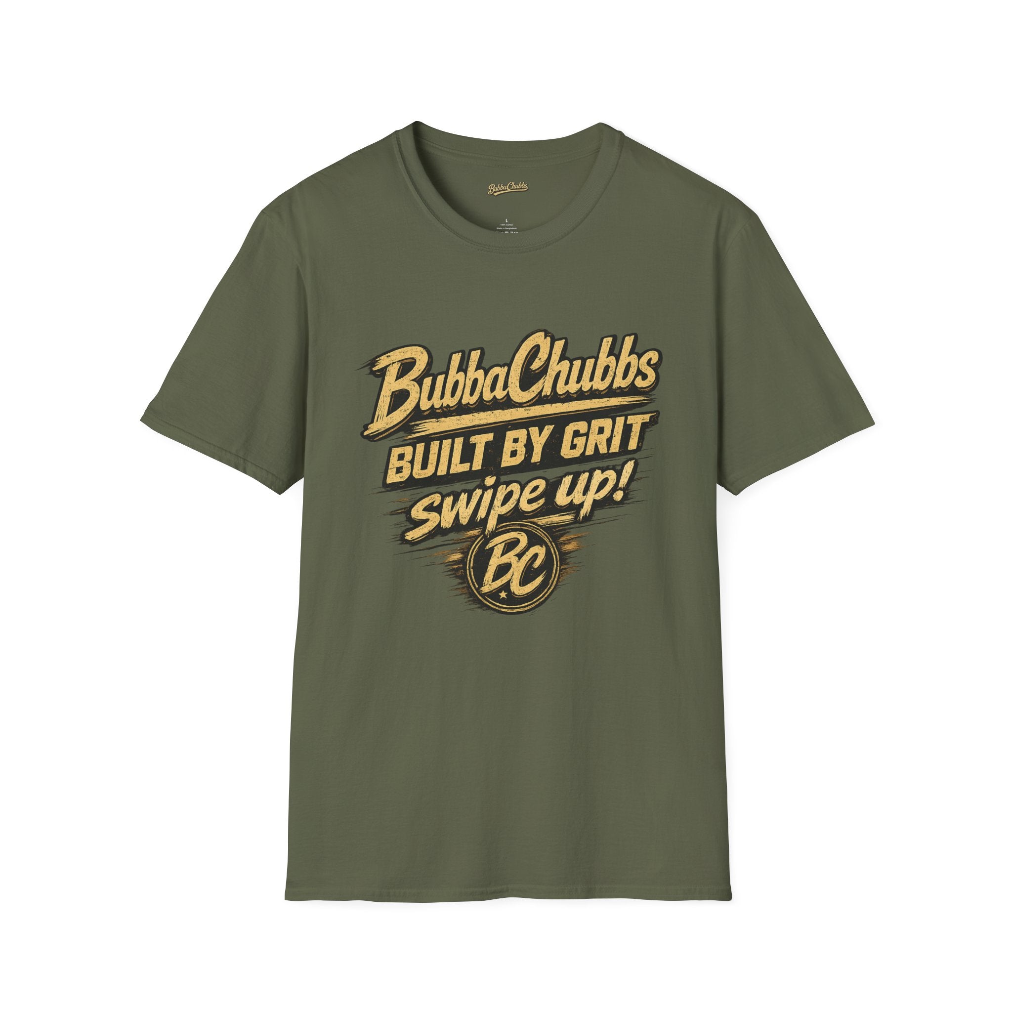 BubbaChubbs Back Grit Front Graphic Tee Printify
