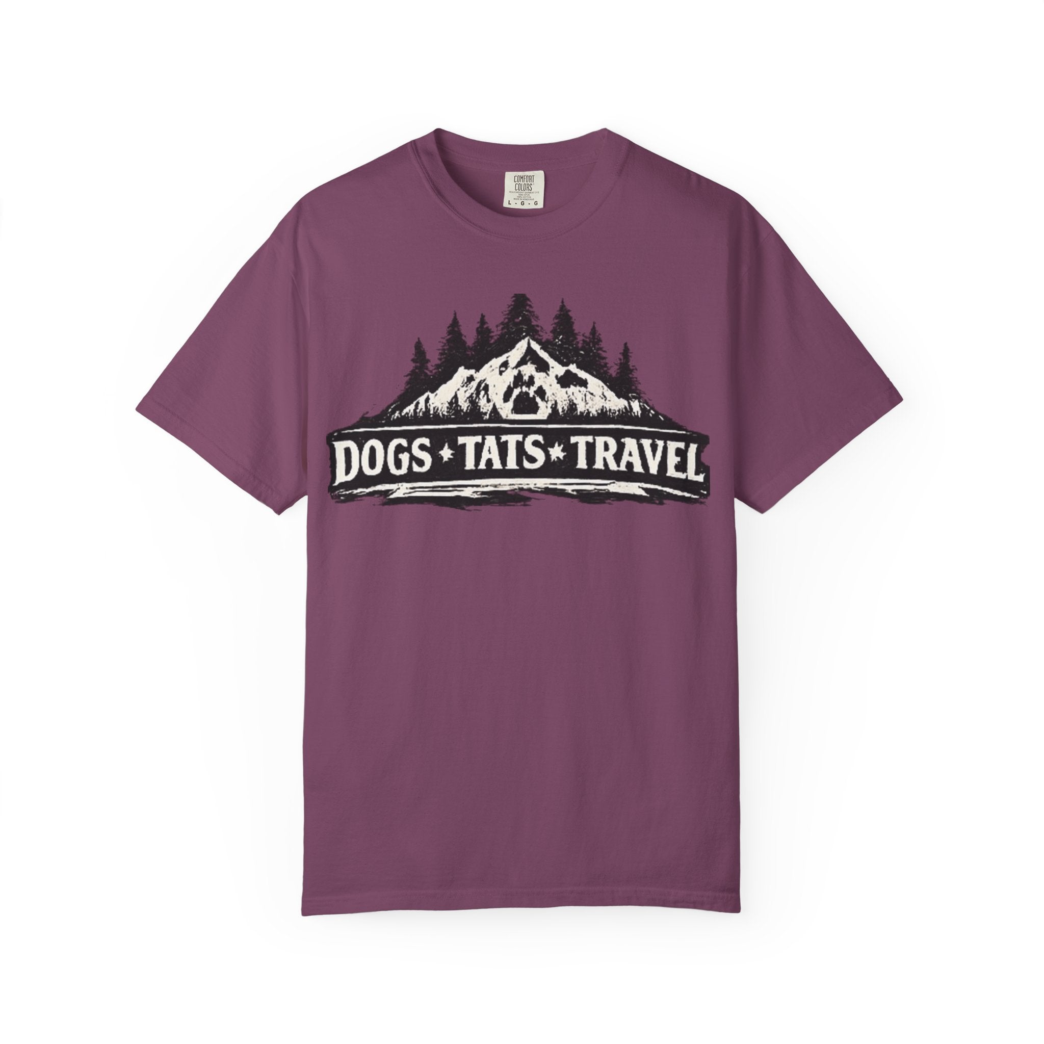 BubbaChubbs Dogs Tats Travel Mountain Tee - BubbaChubbs Brand