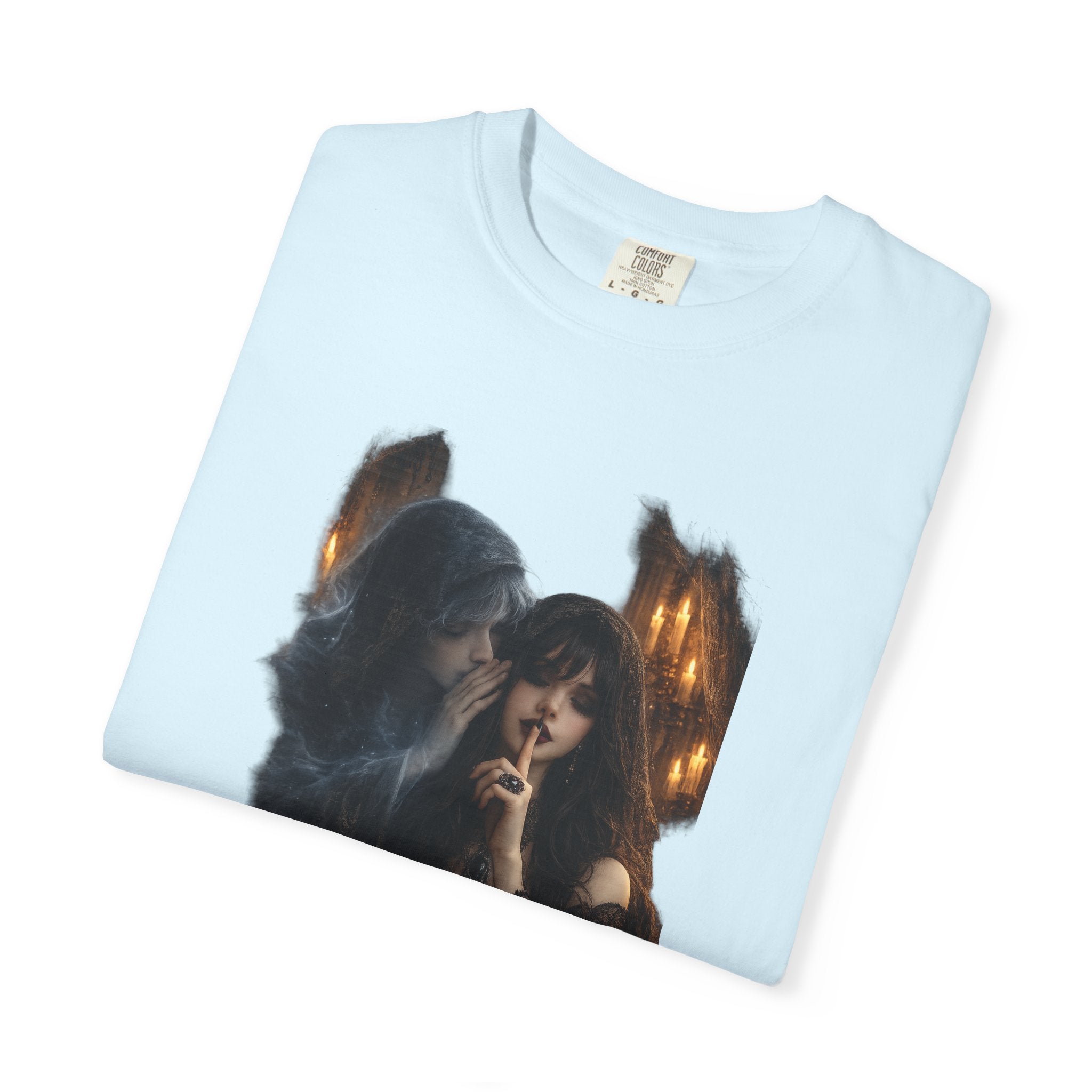 BubbaChubbs Goth Vibe Whispering Style Tee Printify
