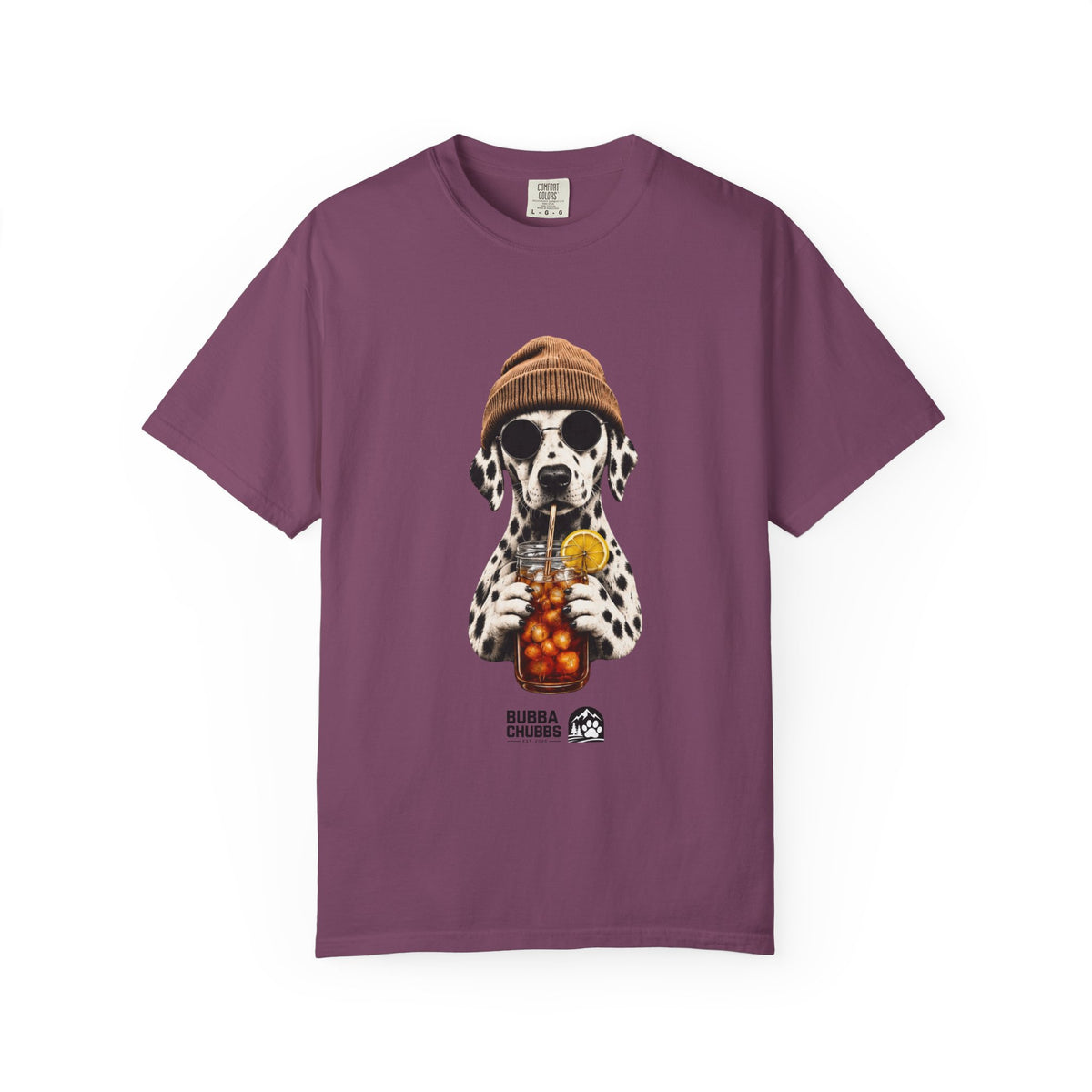 Dalmatian With Bubble Tea T-Shirt — Cute Dog Bubble Tea Graphic Tee - BubbaChubbs Brand