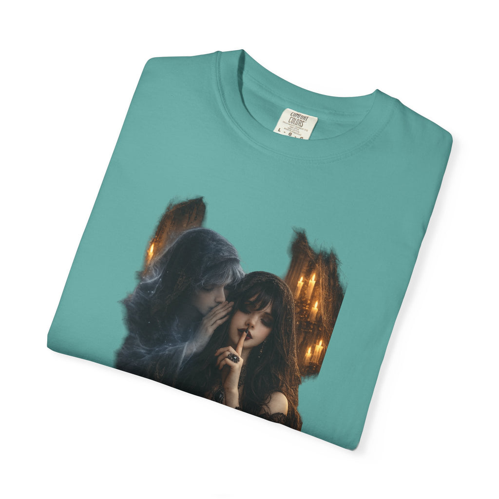 BubbaChubbs Goth Vibe Whispering Style Tee Printify