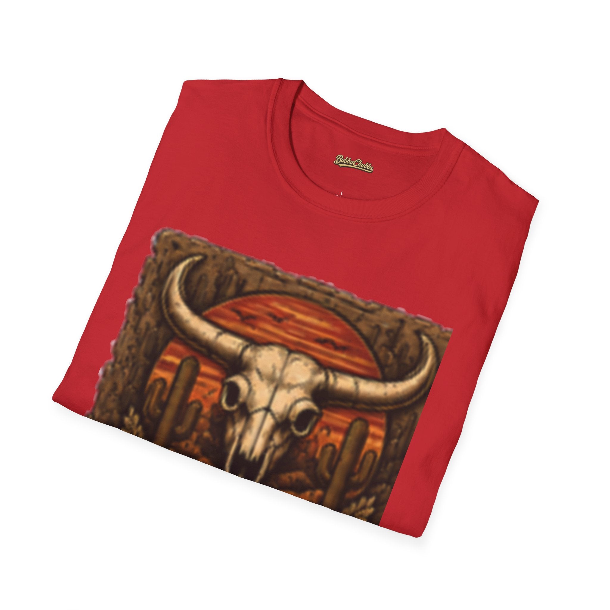 BubbaChubbs Desert Skull Logo T-Shirt New Printify