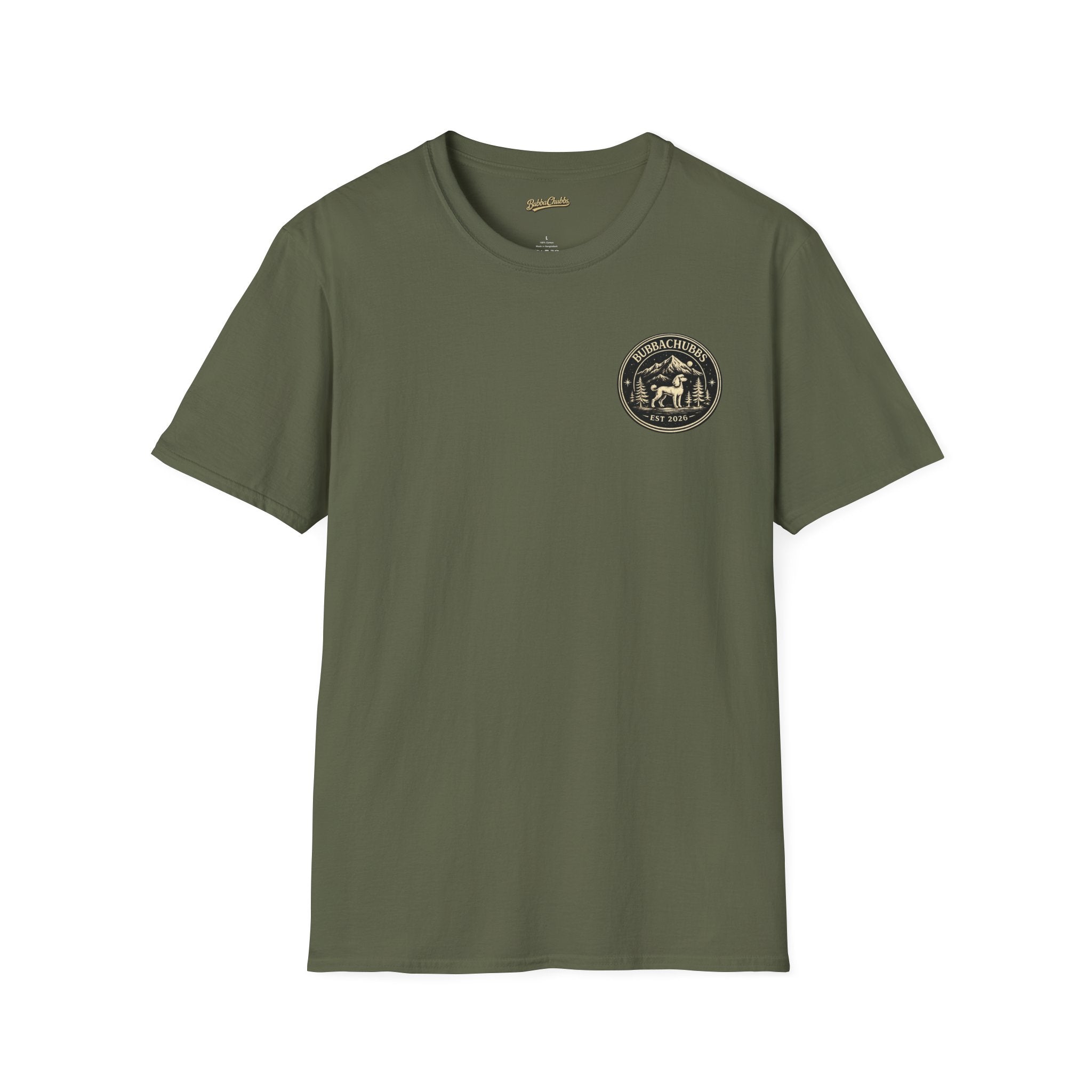BubbaChubbs Himself Chest Full Small Logo Short-Sleeve Tee - BubbaChubbs Brand