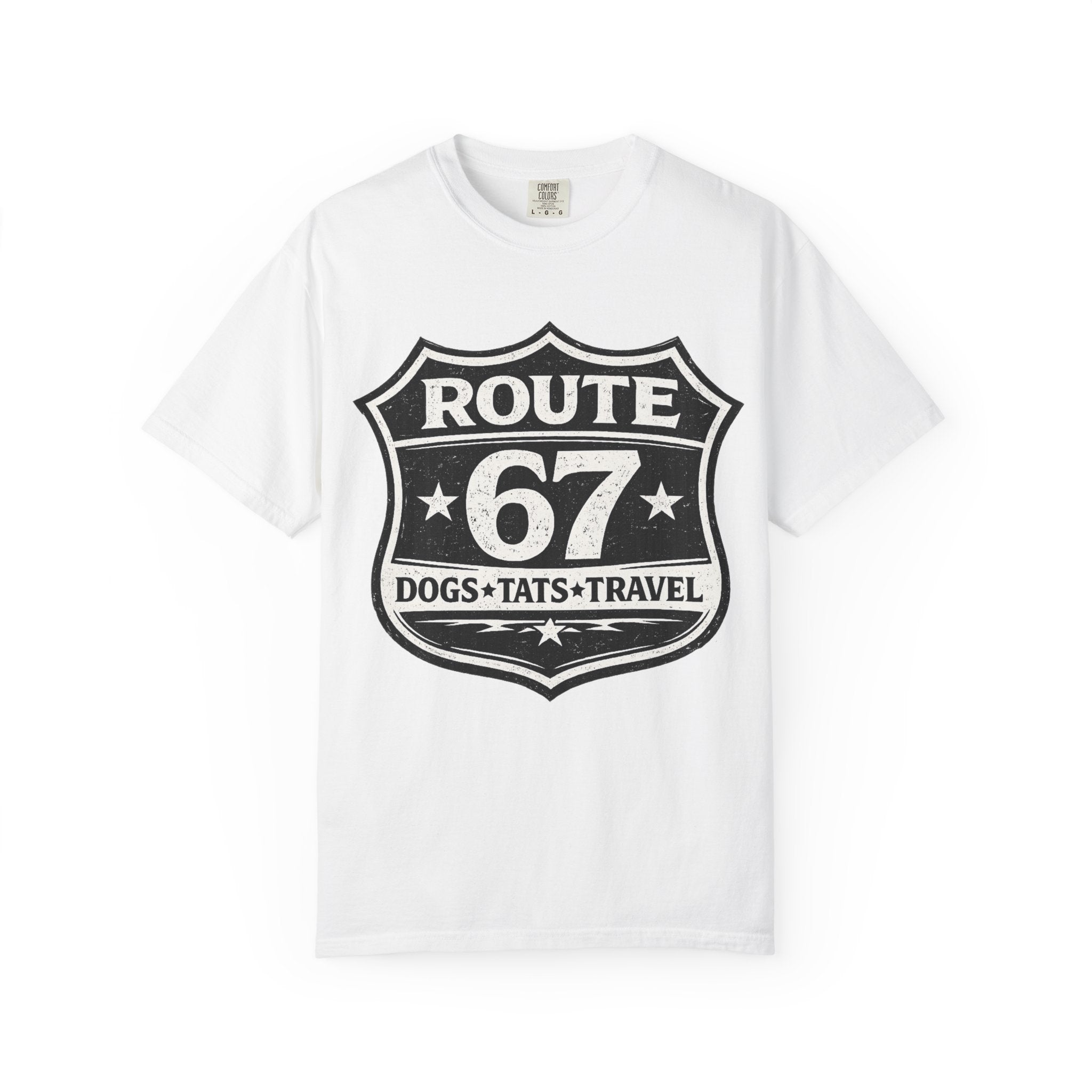 BubbaChubbs Dogs Tats Travel 67 LoL Simple Tee - BubbaChubbs Brand