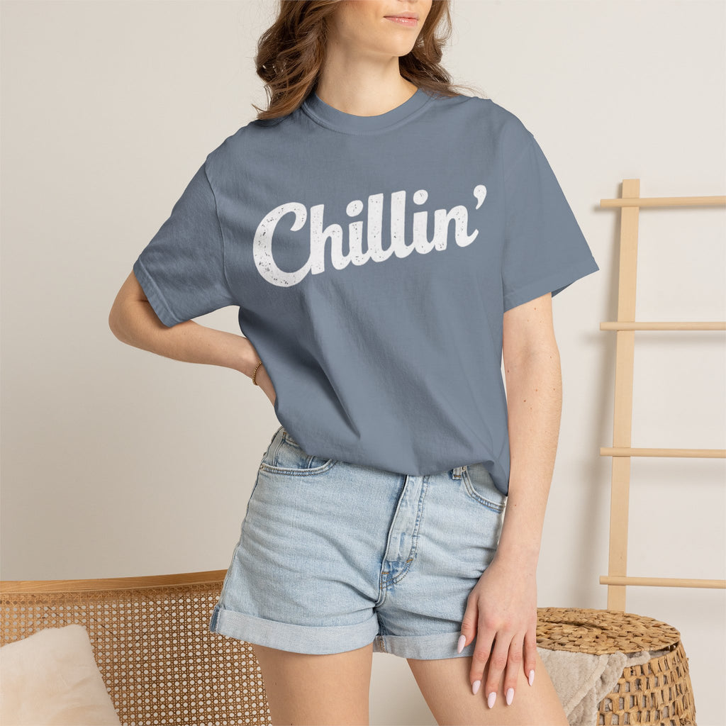 BubbaChubbs Chillin’ White Lettering Tee - BubbaChubbs Brand