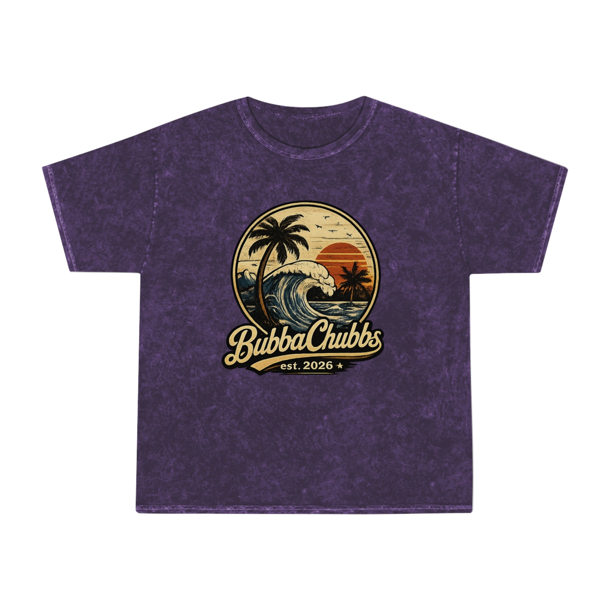 Vintage Surf Mineral Wash Tee | BubbaChubbs Retro Beach T-Shirt