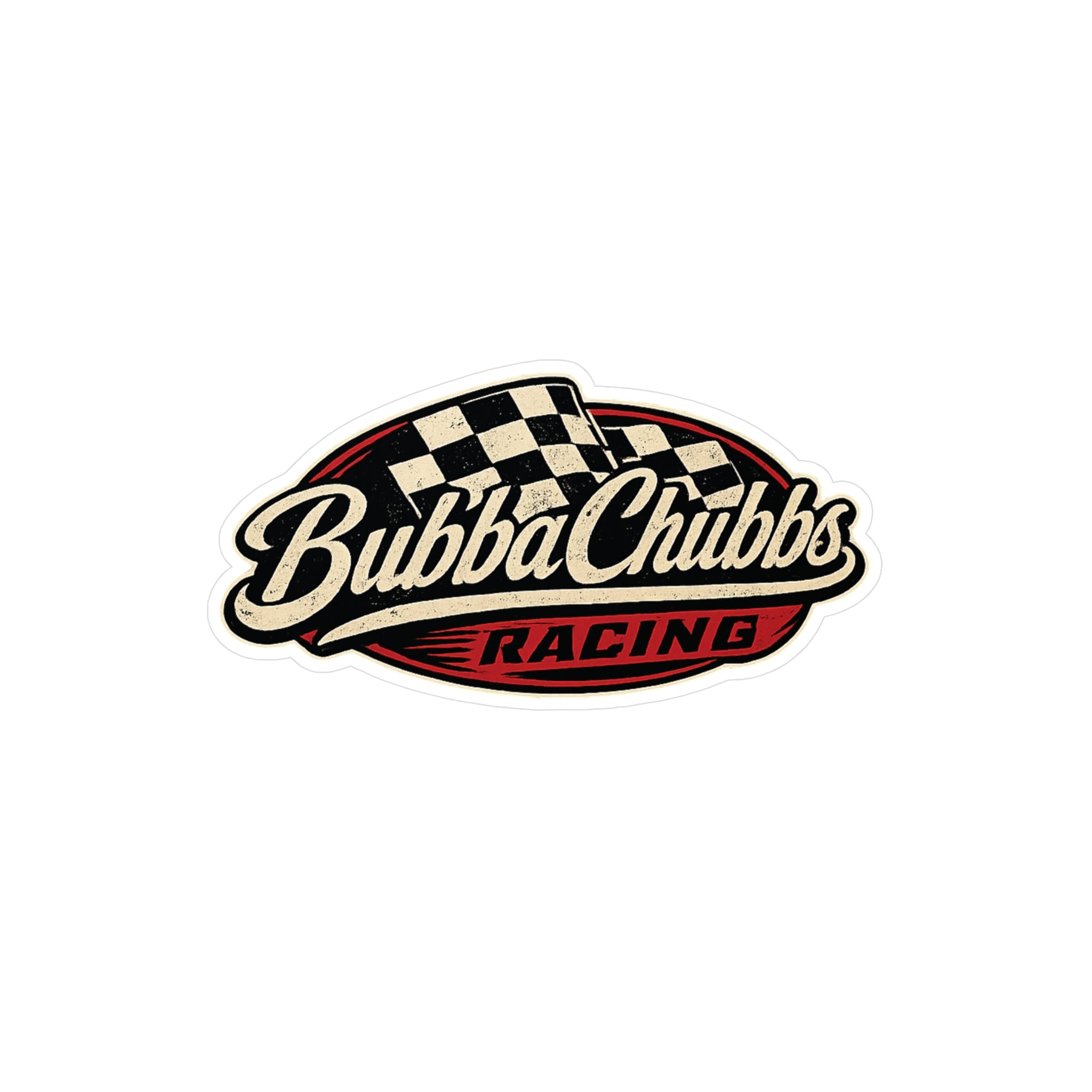 Racing Logo Vinyl Sticker  - BubbaChubbs Racing Kiss-Cut Decal Printify