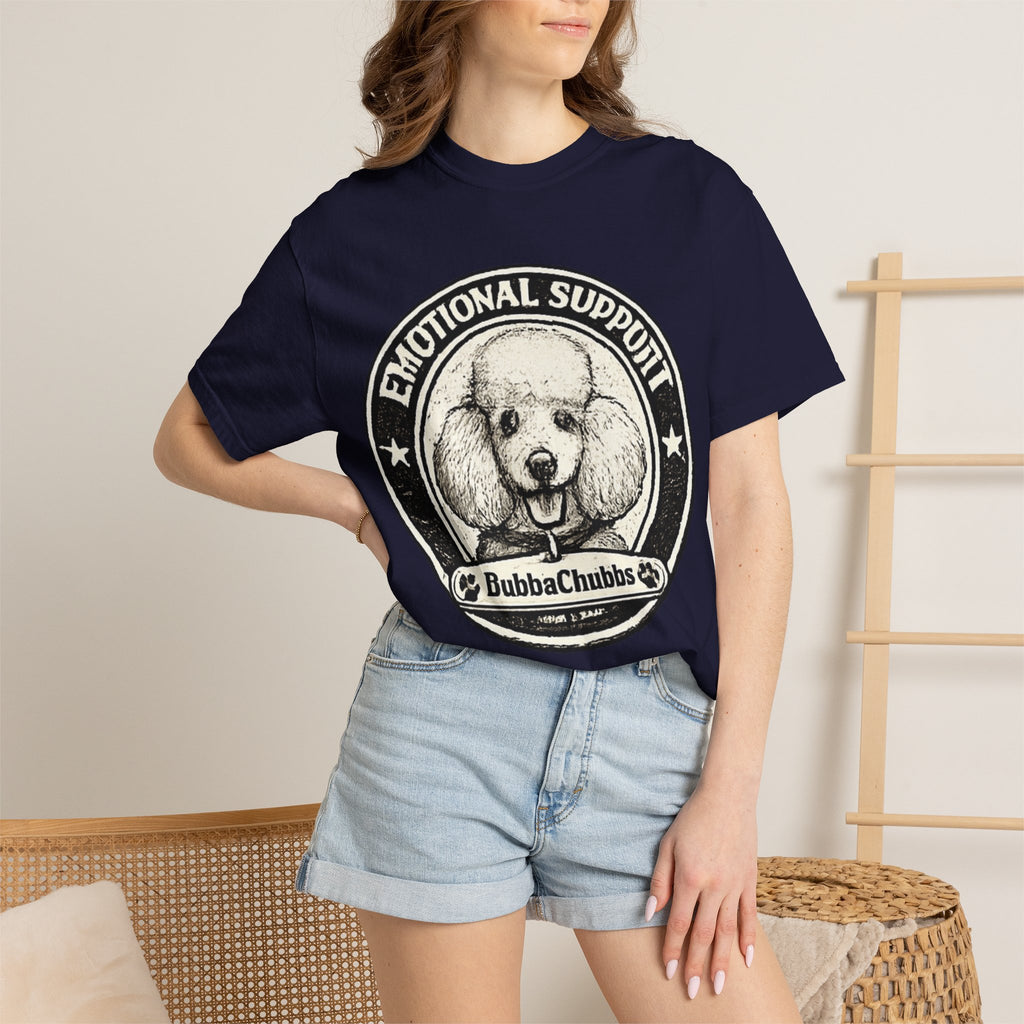 BubbaChubbs Vintage Poodle Emotional Support Style Tee Printify