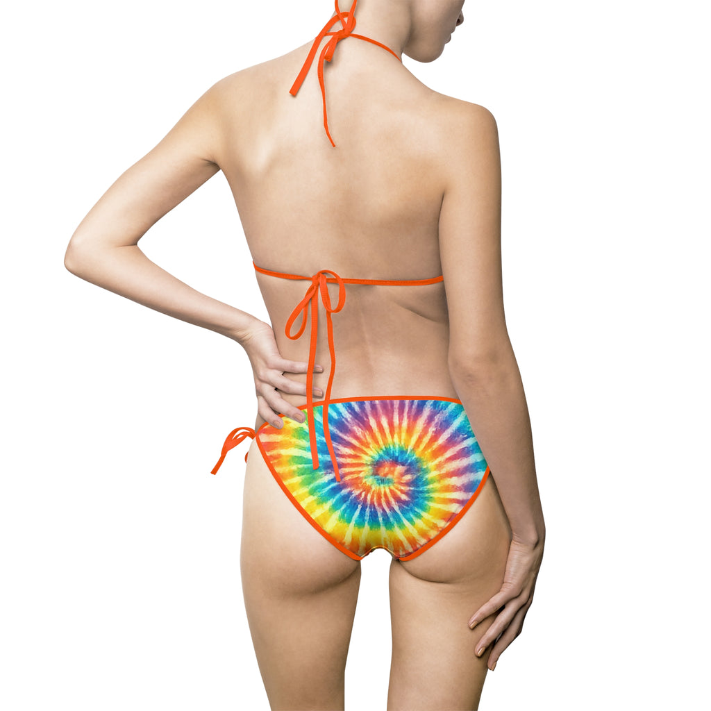 BubbaChubbs - Fun Colors Bikini — Women's Tropical Tie-Side Swimsuit Printify