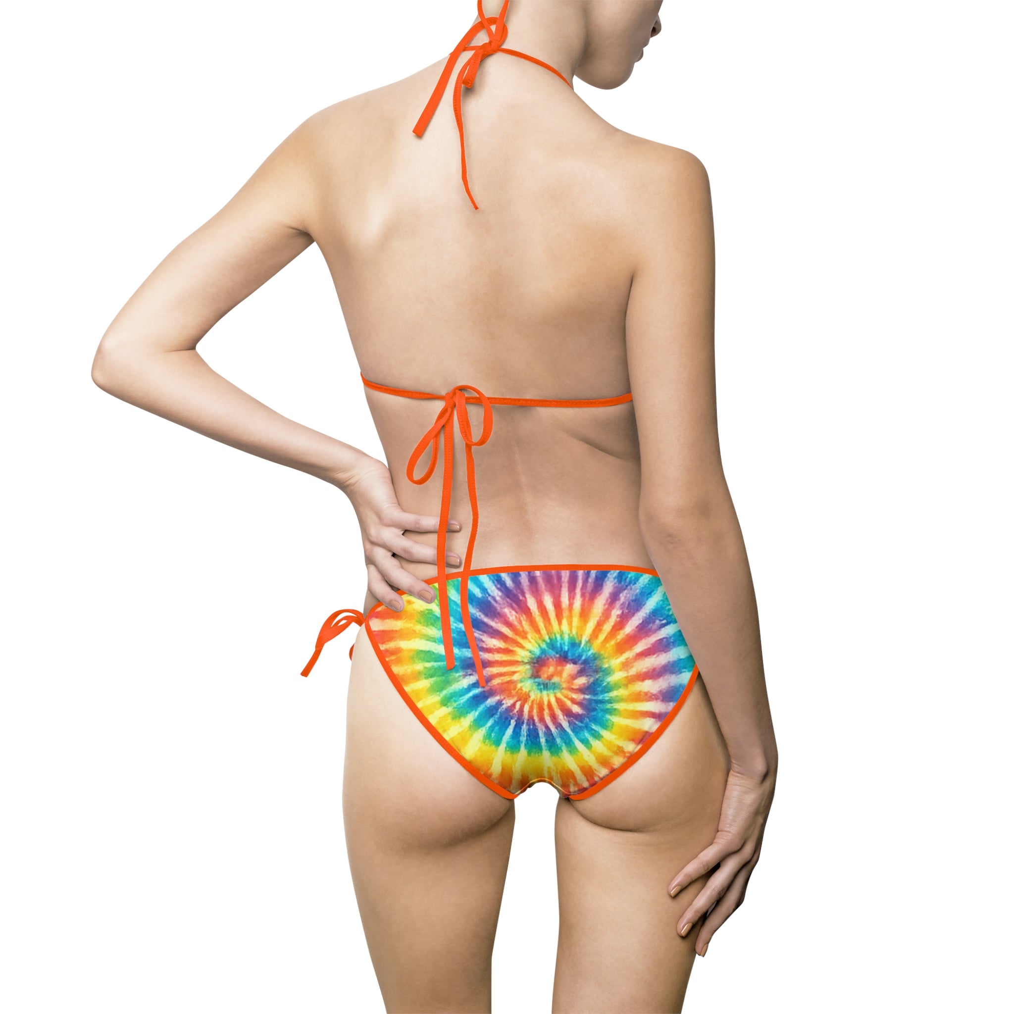 BubbaChubbs - Fun Colors Bikini — Women's Tropical Tie-Side Swimsuit Printify