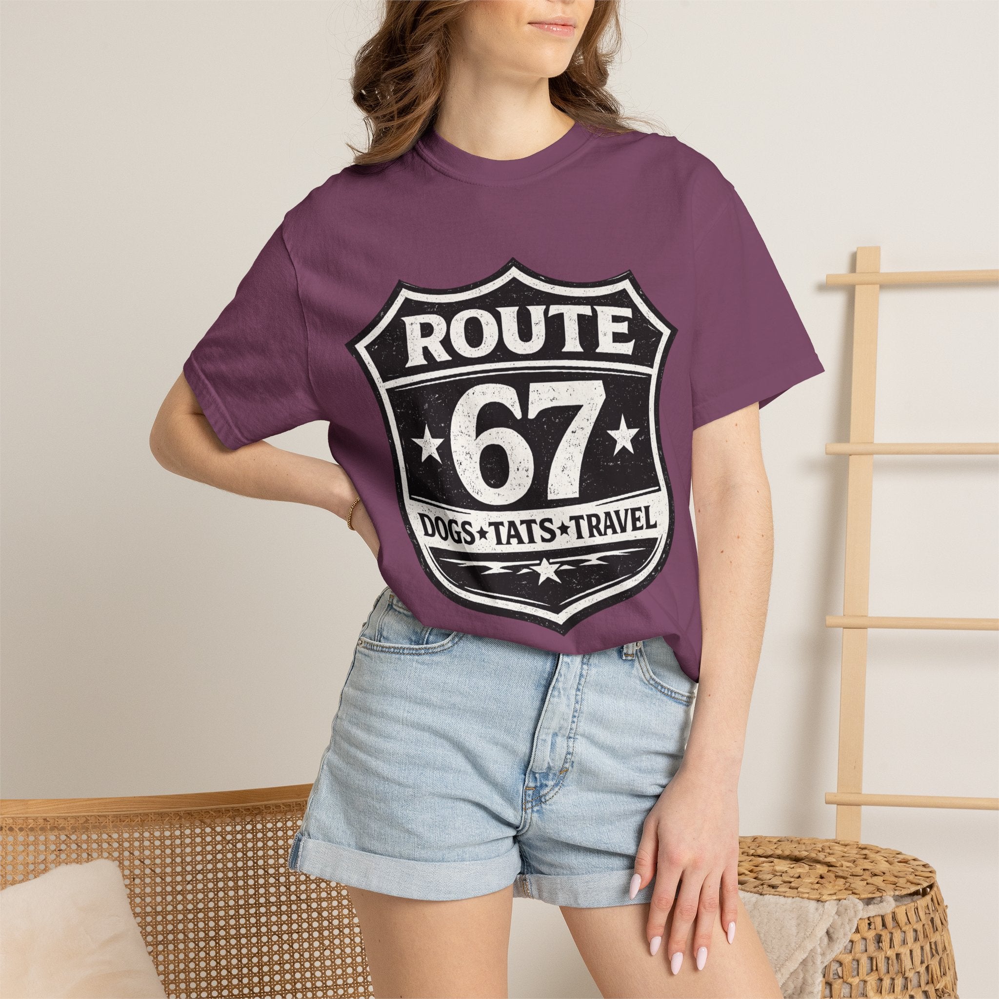 BubbaChubbs Dogs Tats Travel 67 LoL Simple Tee Printify