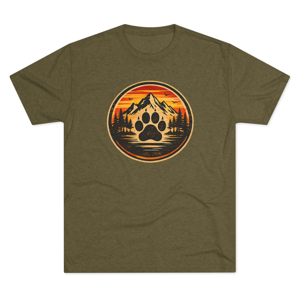 BubbaChubbs Mountains Paw — Adventure Outdoor Crew Shirt - BubbaChubbs Brand