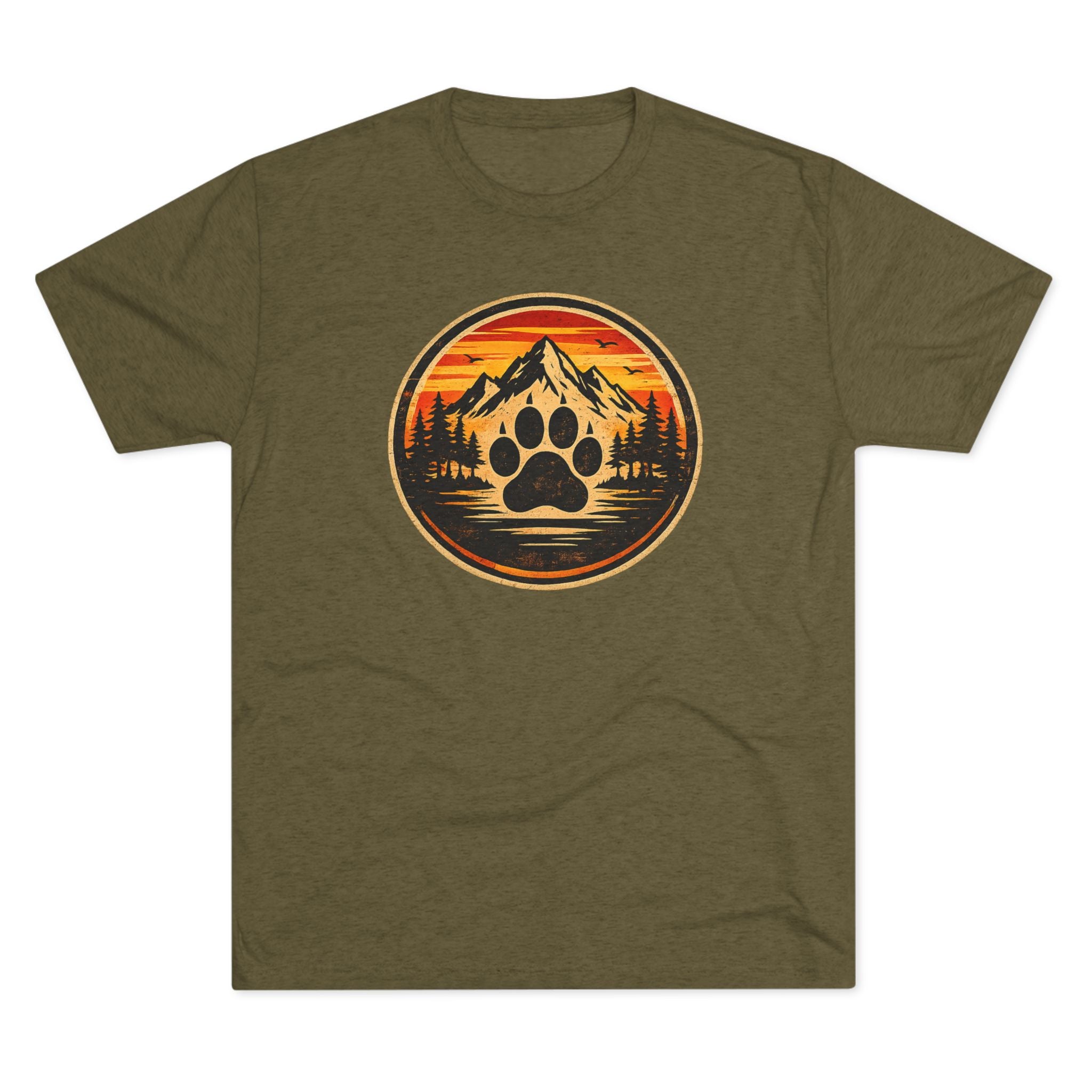 BubbaChubbs Mountains Paw — Adventure Outdoor Crew Shirt - BubbaChubbs Brand