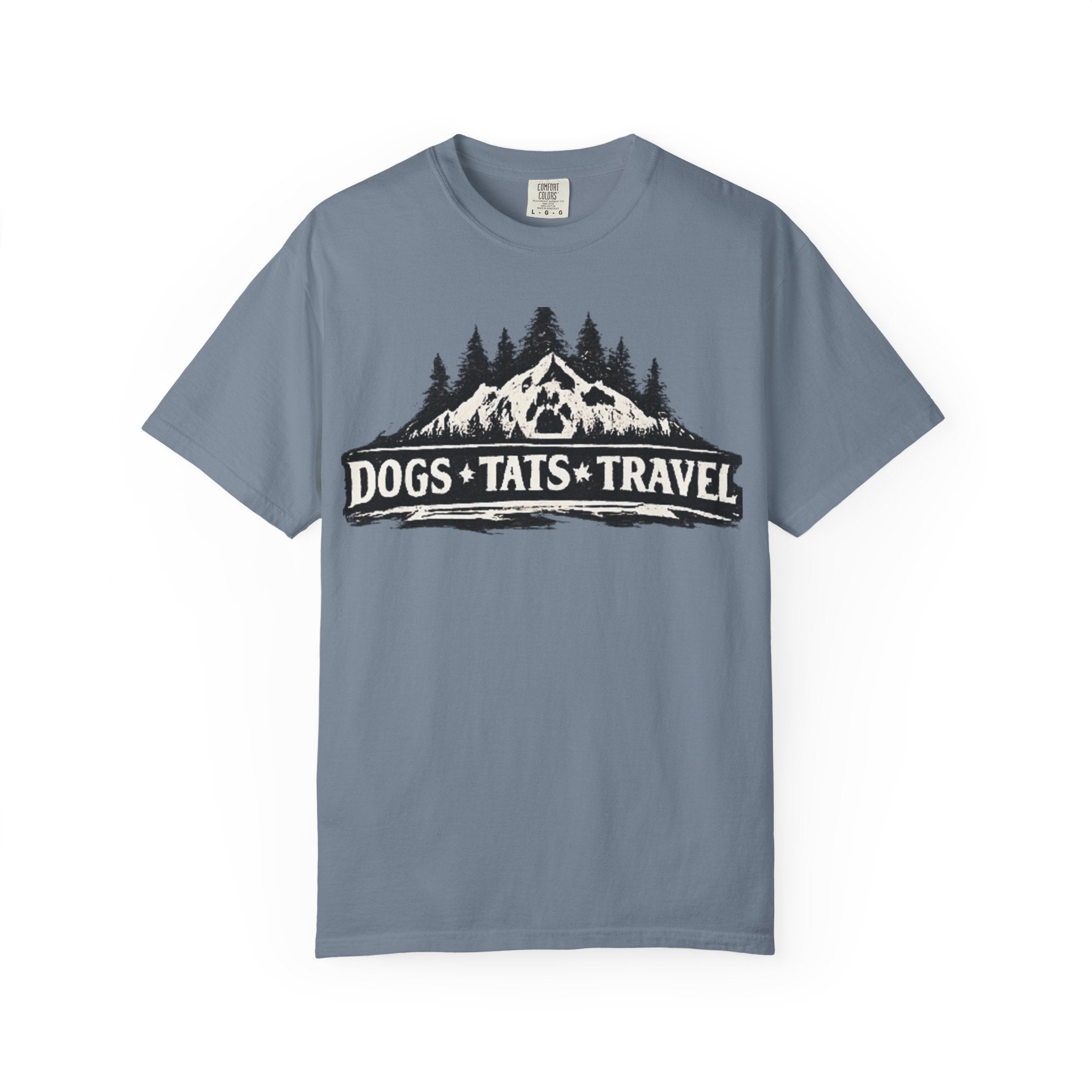 BubbaChubbs Dogs Tats Travel Mountain Tee - BubbaChubbs Brand