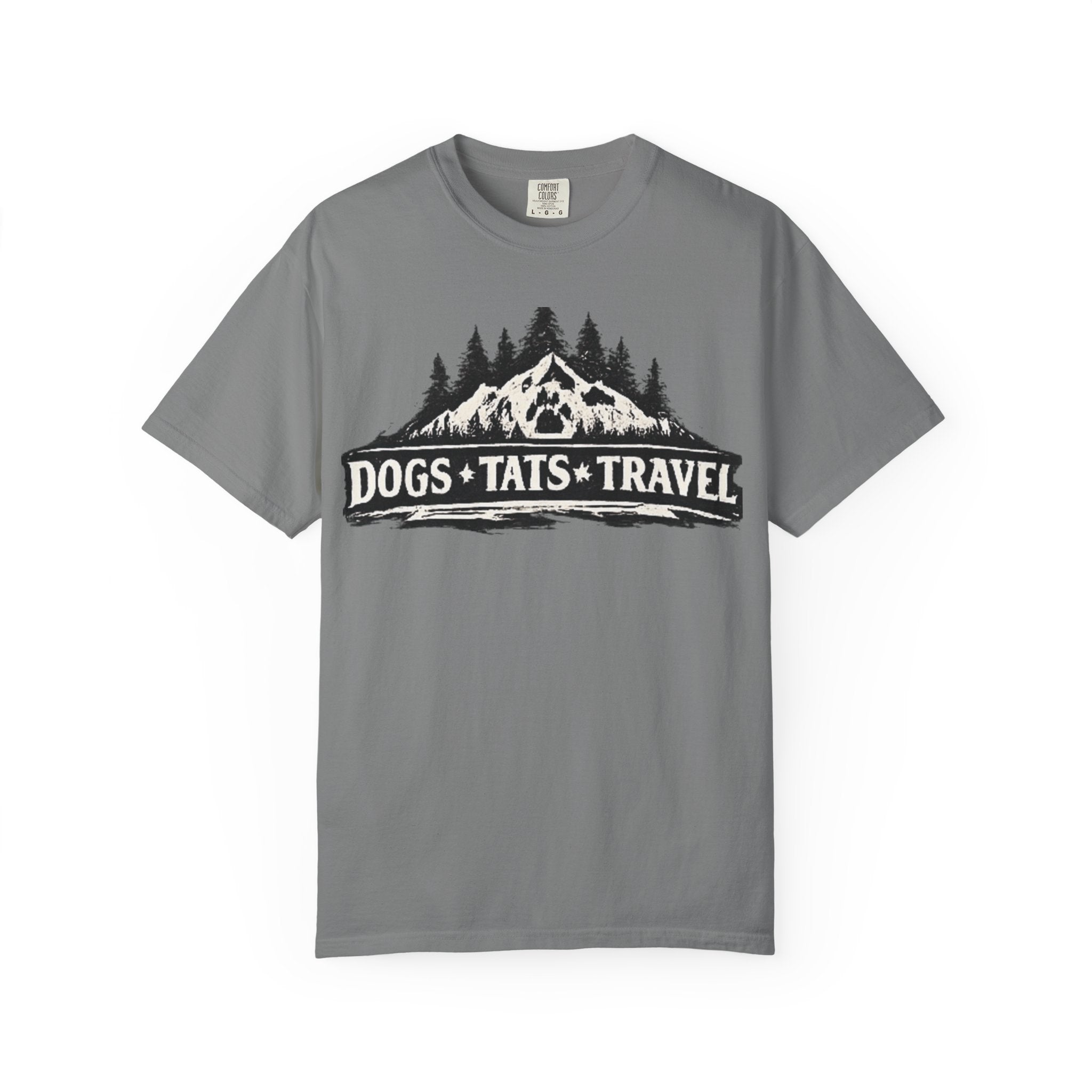 BubbaChubbs Dogs Tats Travel Mountain Tee - BubbaChubbs Brand