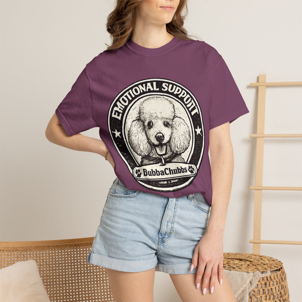 BubbaChubbs Vintage Poodle Emotional Support Style Tee Printify