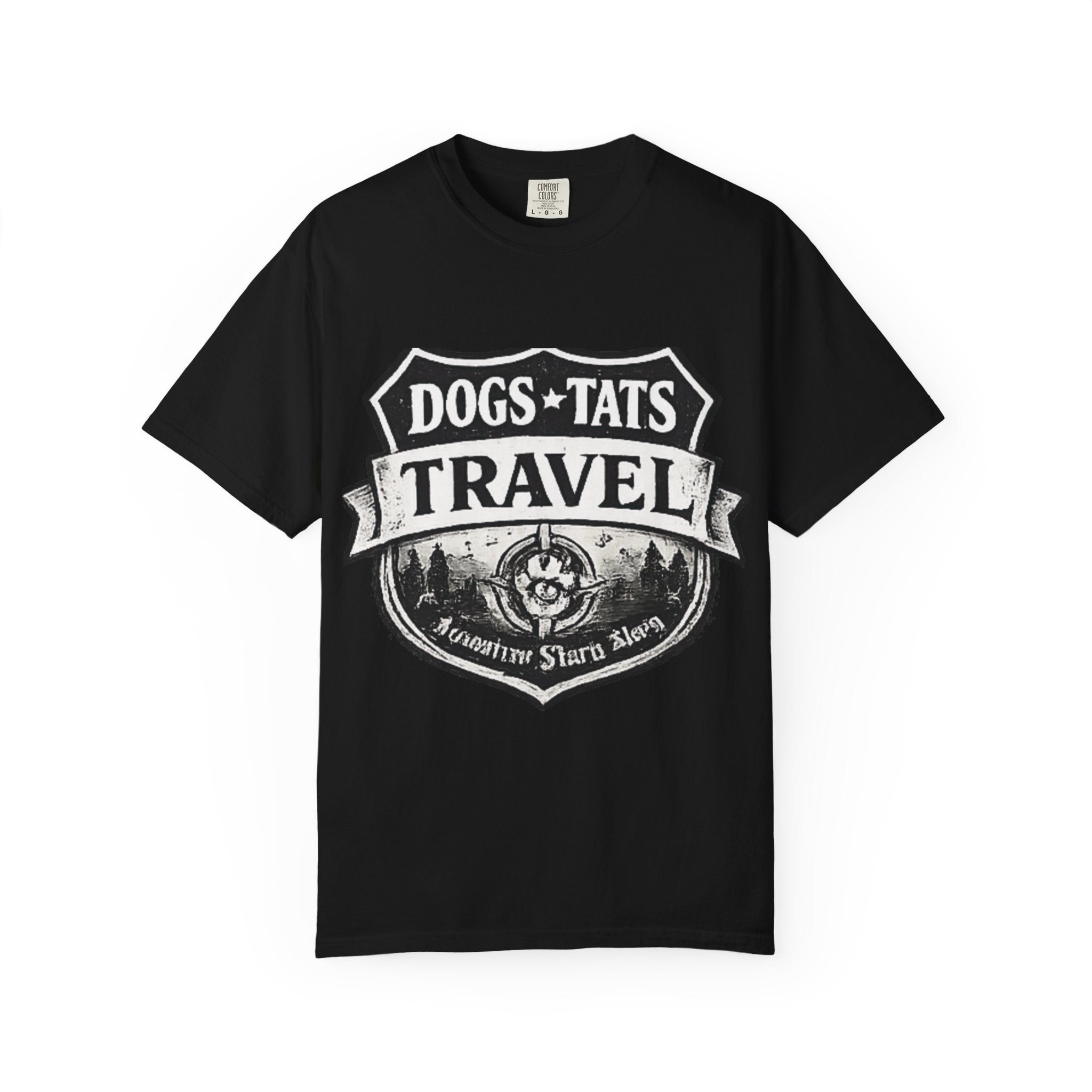 BubbaChubbs Dogs Tats Travel Simple Tee Printify