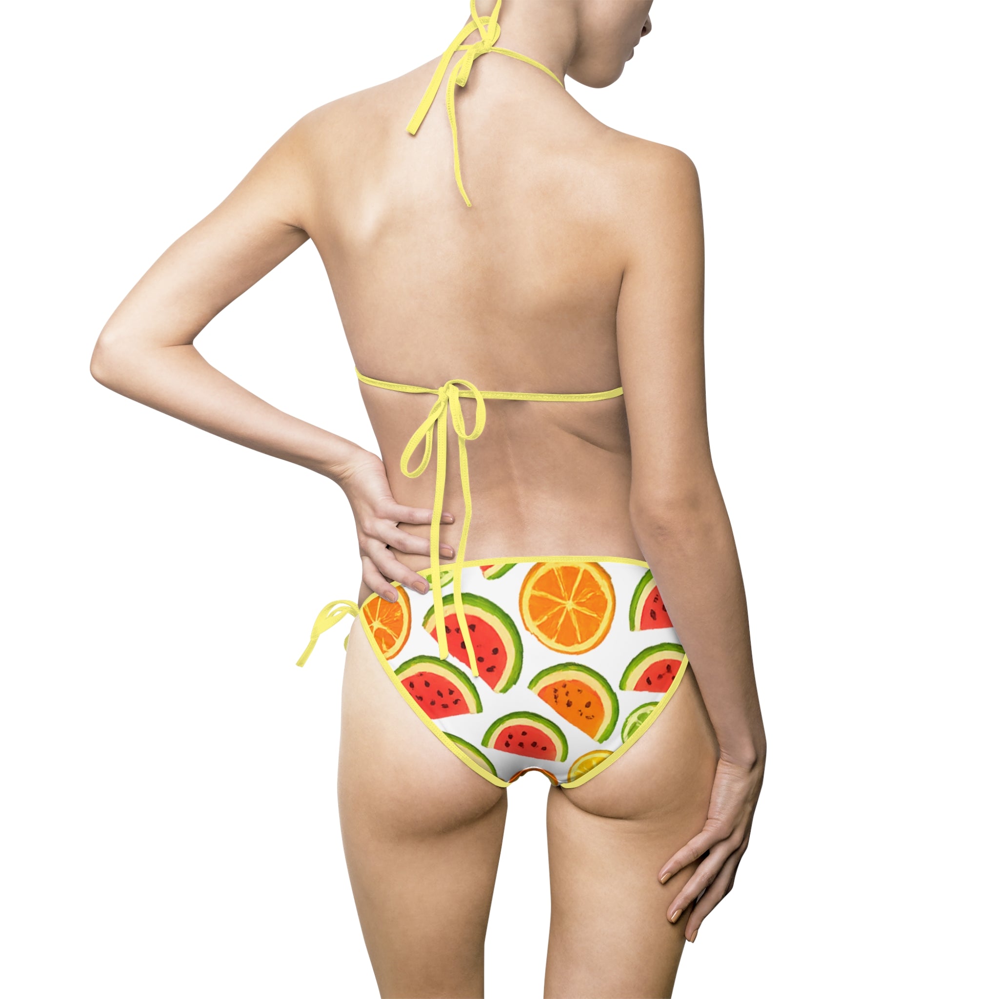 BubbaChubbs Fruit Floral Bikini Women's Tropical -Side Swimsuit Printify
