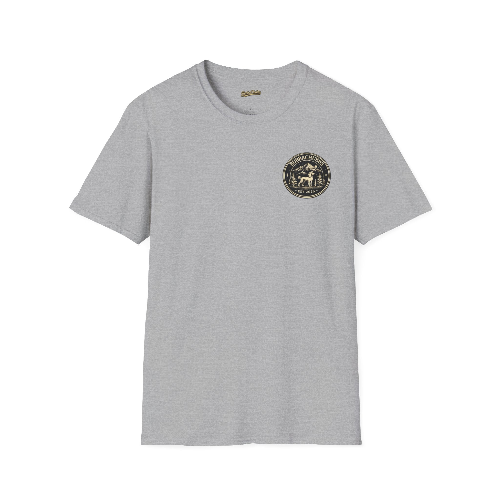 BubbaChubbs Himself Chest Full Small Logo Short-Sleeve Tee - BubbaChubbs Brand