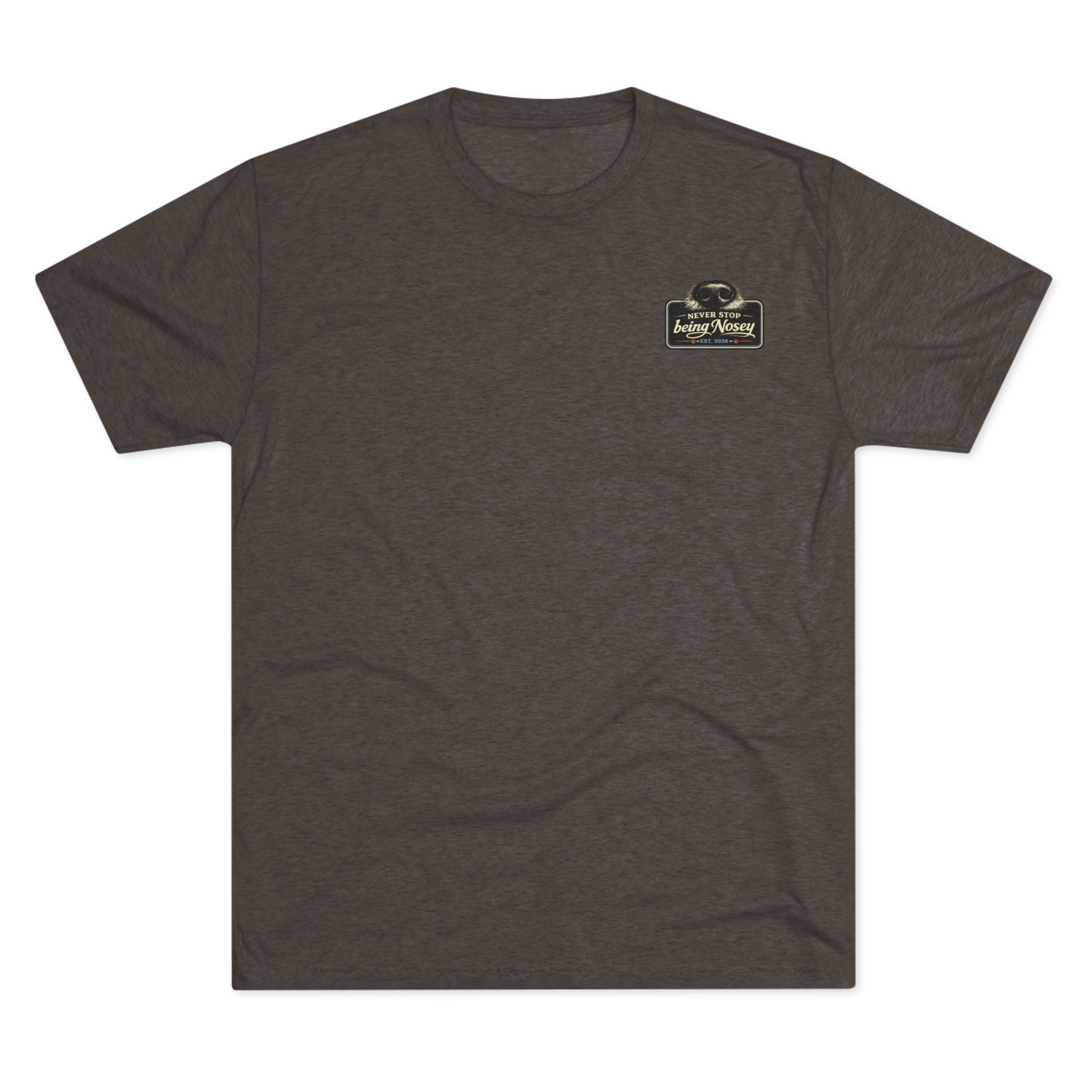BubbaChubbs Never Being Nosey Minimalist Logo Tee — Adventure Outdoor Crew Shirt - BubbaChubbs Brand