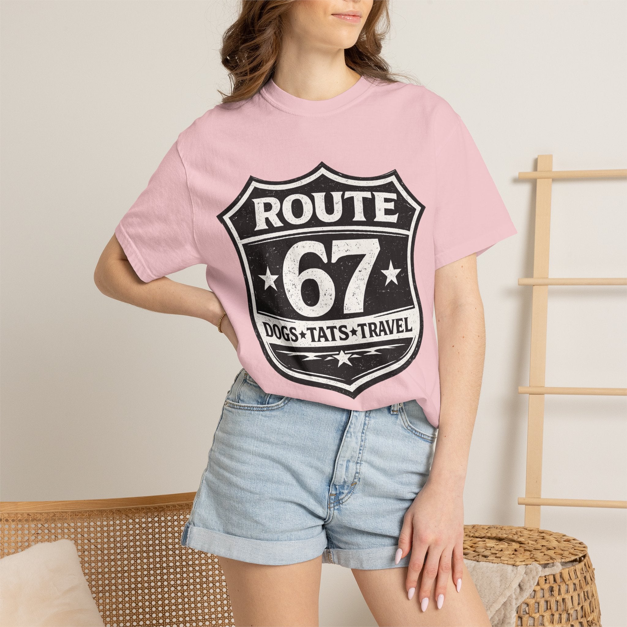 BubbaChubbs Dogs Tats Travel 67 LoL Simple Tee Printify