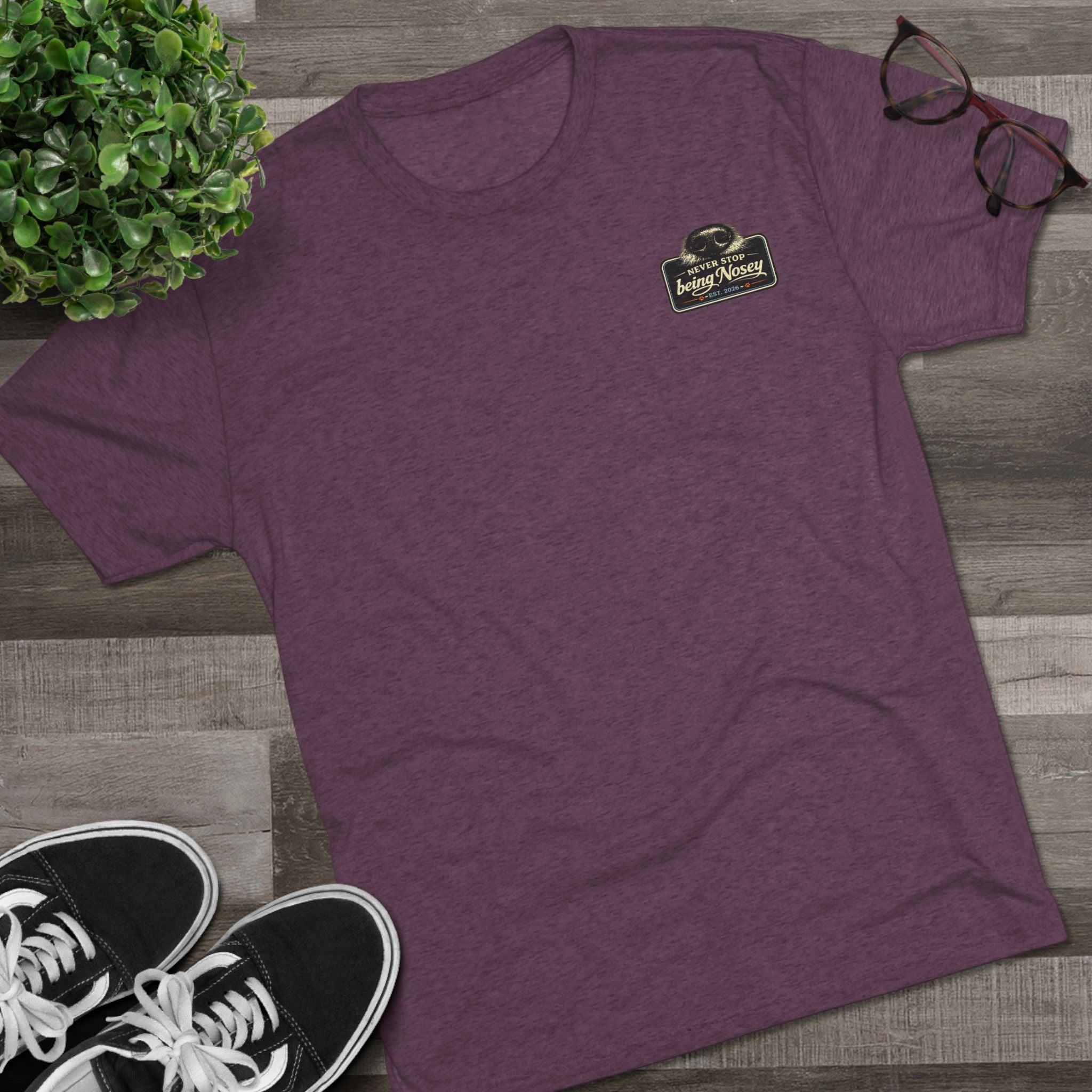 BubbaChubbs Never Being Nosey Minimalist Logo Tee — Adventure Outdoor Crew Shirt - BubbaChubbs Brand