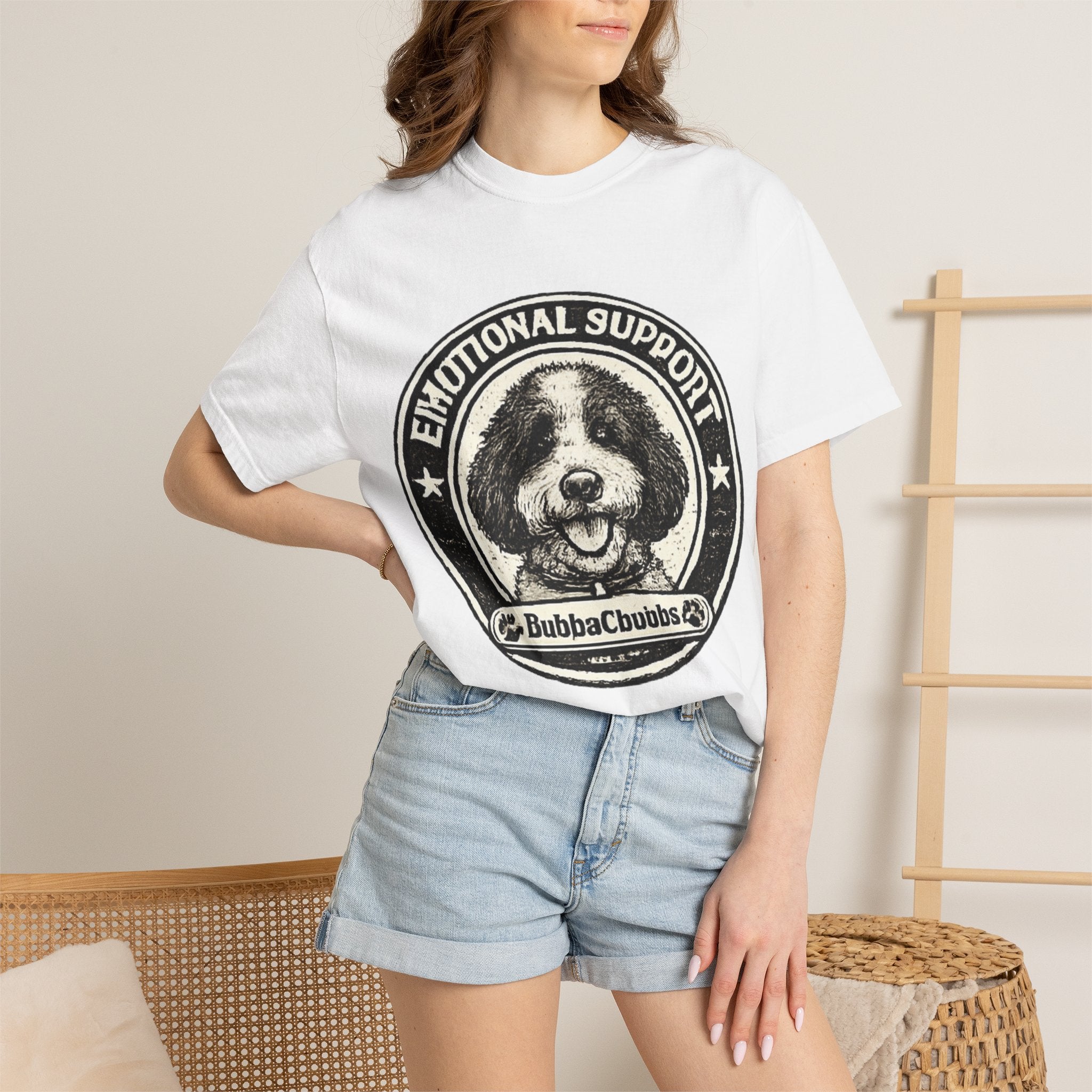 BubbaChubbs Doodle Vintage Emotional Support Style Tee Printify