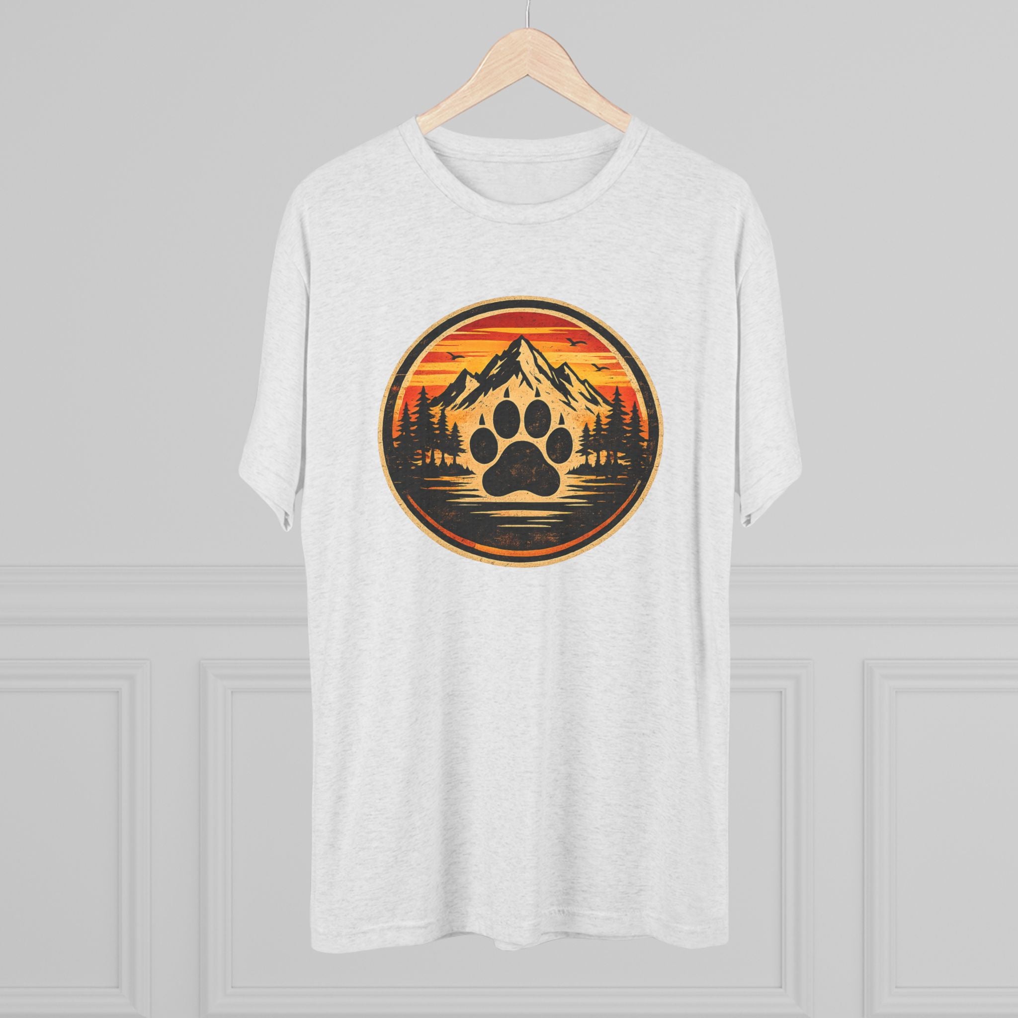 BubbaChubbs Mountains Paw — Adventure Outdoor Crew Shirt - BubbaChubbs Brand