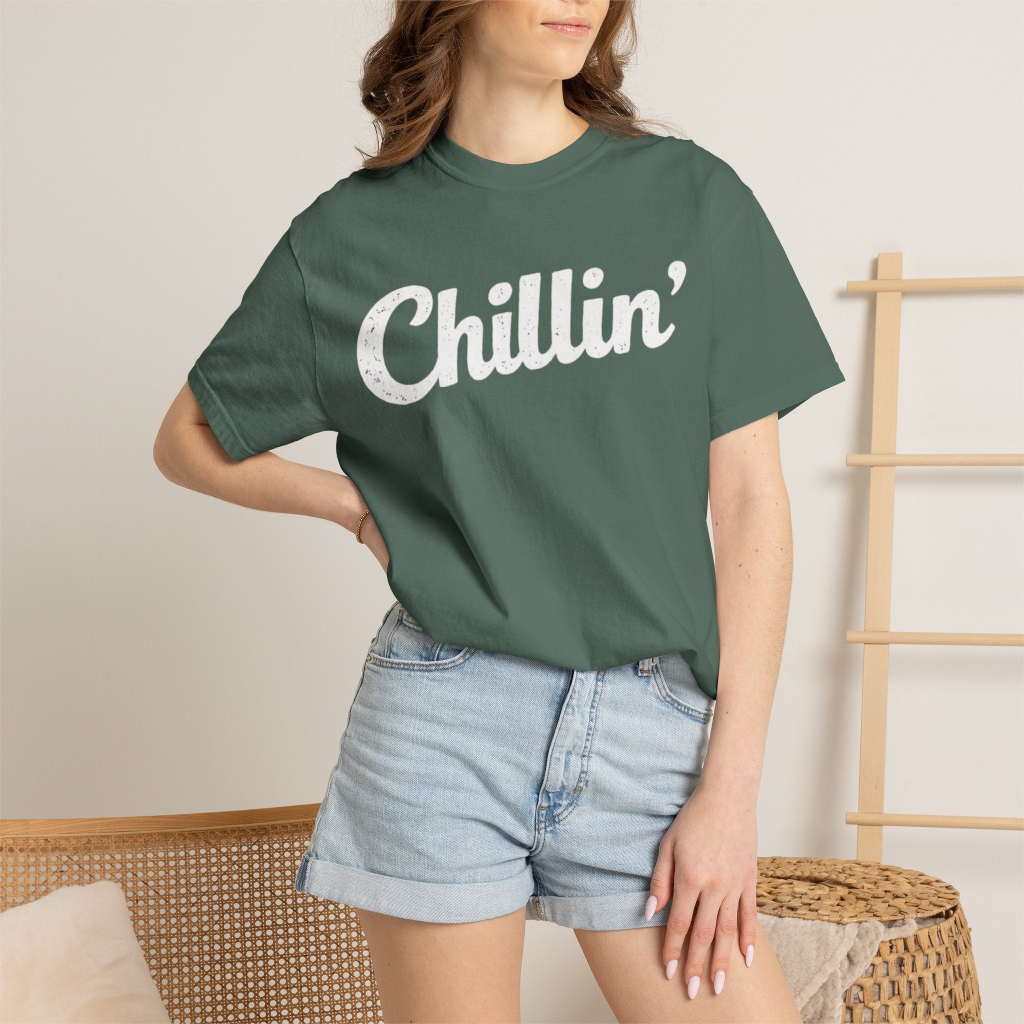BubbaChubbs Chillin’ White Lettering Tee - BubbaChubbs Brand