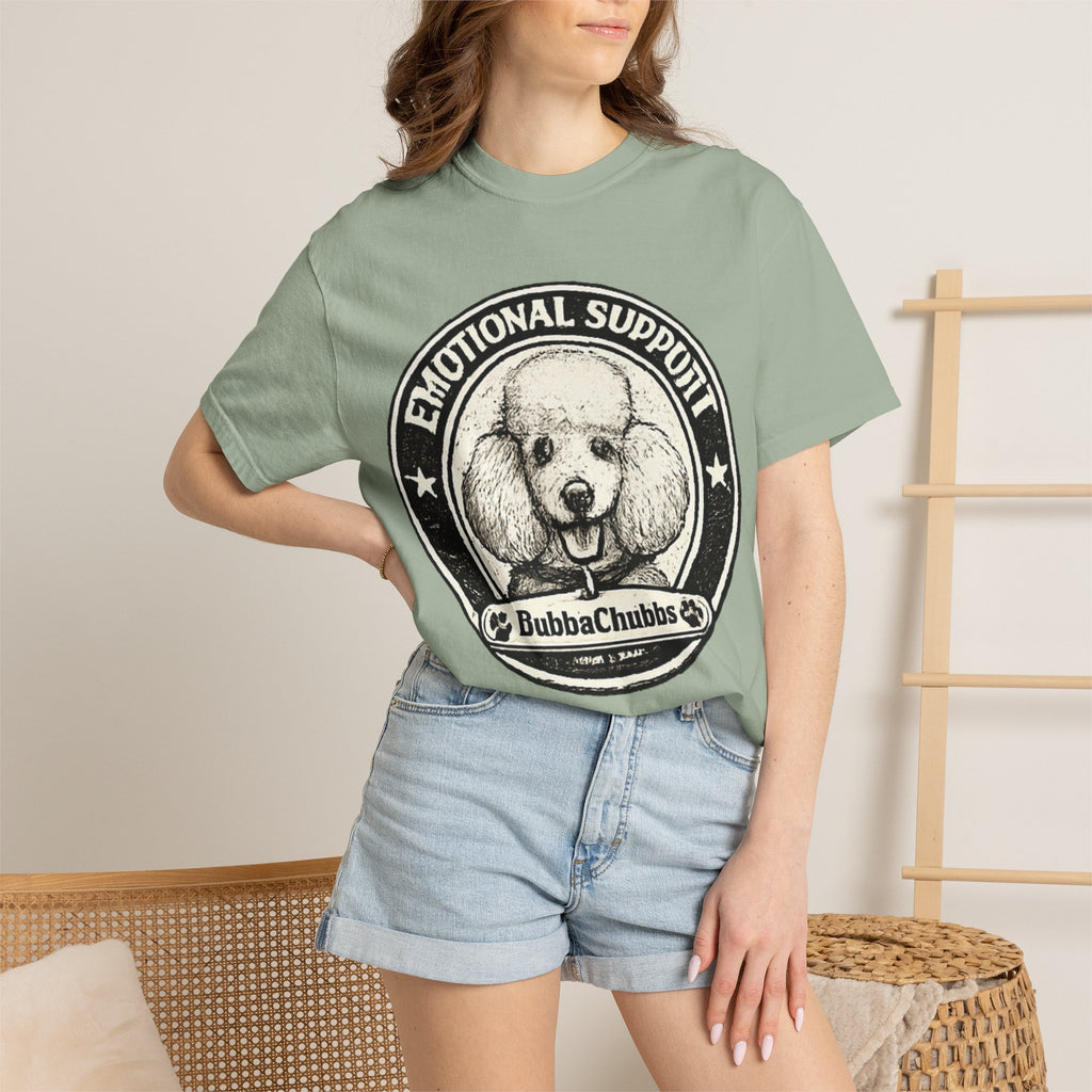 BubbaChubbs Vintage Poodle Emotional Support Style Tee Printify