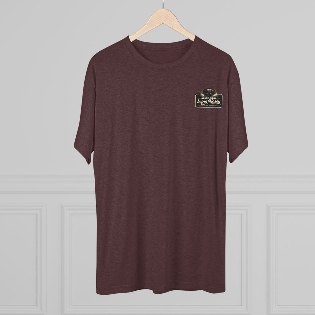 BubbaChubbs Never Being Nosey Minimalist Logo Tee — Adventure Outdoor Crew Shirt - BubbaChubbs Brand