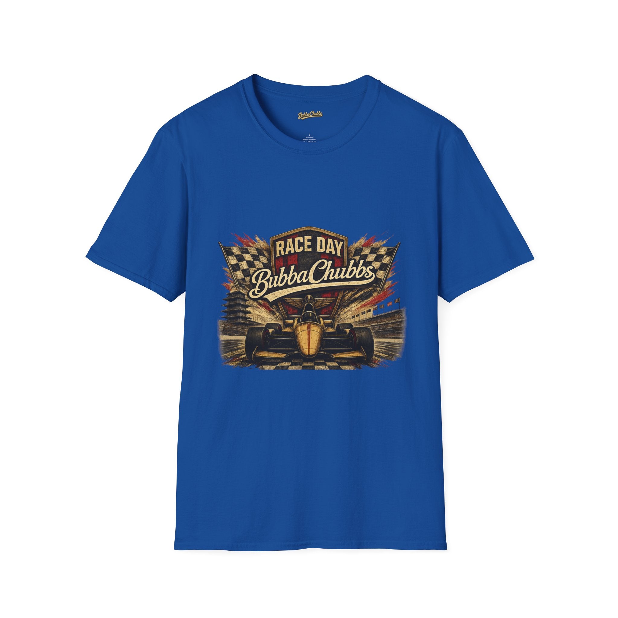BubbaChubbs Race Day Front Graphic Tee Printify