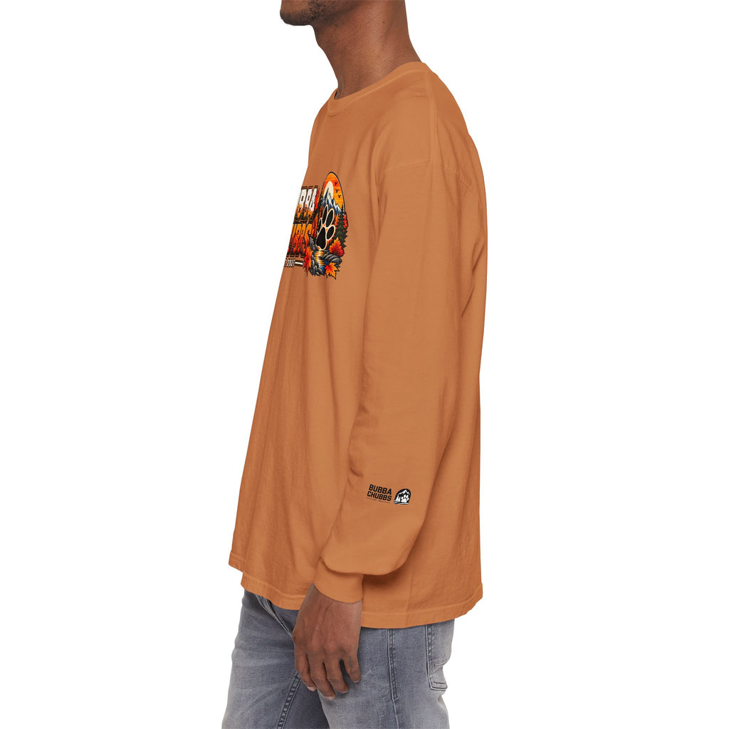 BubbaChubbs Fall Pawprint Long Sleeve Tee — Cozy Autumn Pawprint Graphic