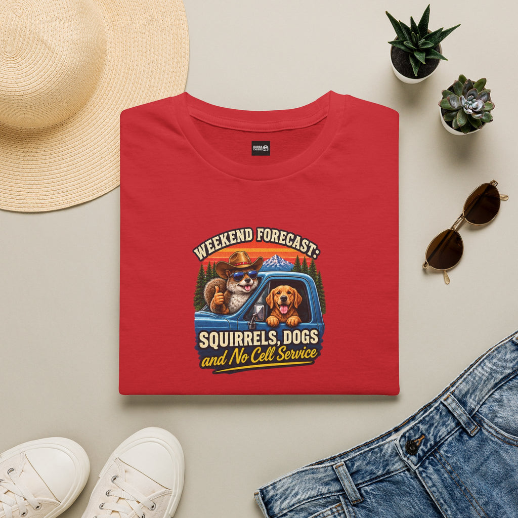 Weekend Forecast: Squirrels, Dogs & No Cell Service T-Shirt