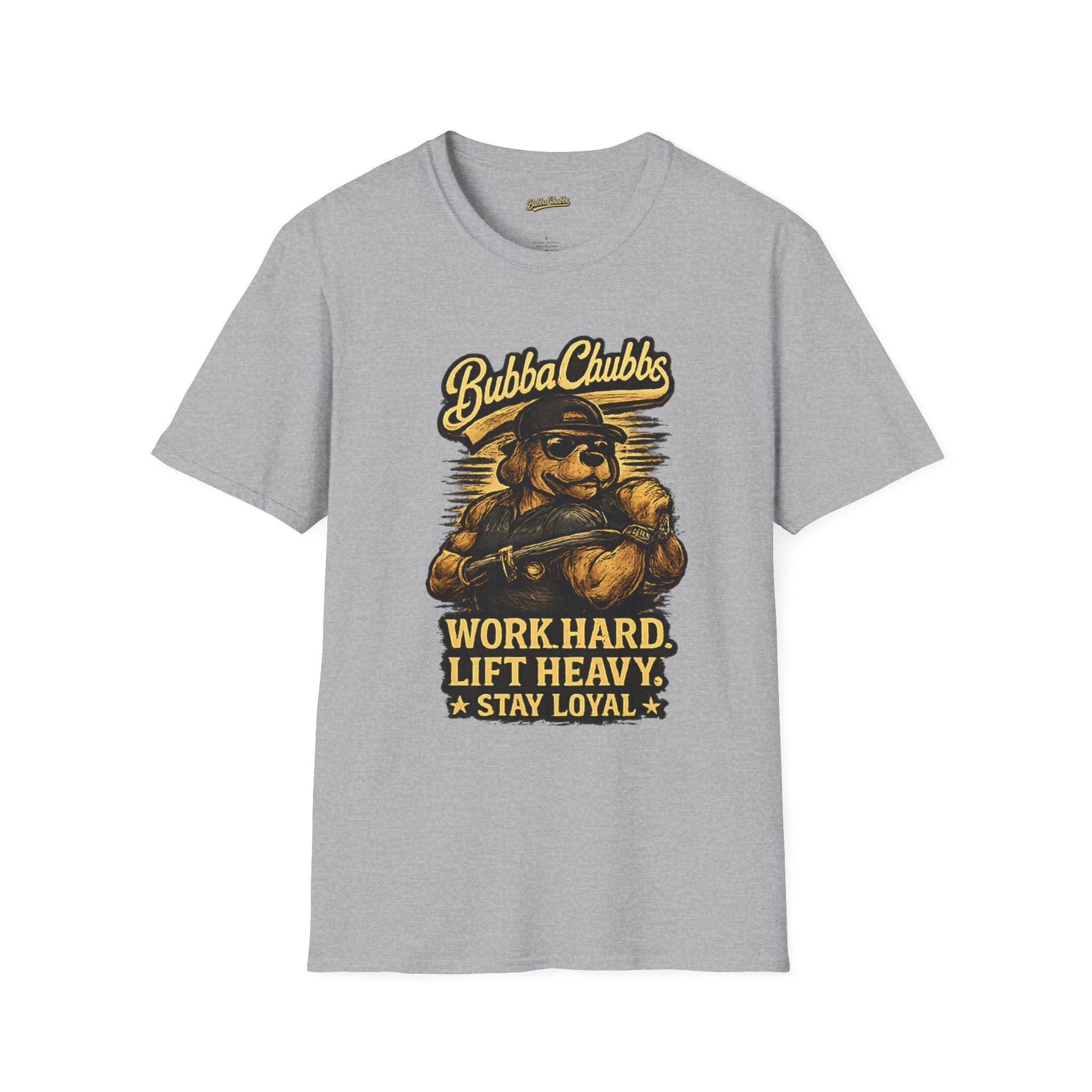 Work Hard Lift Heavy Graphic Tee | BubbaChubbs Gym T-Shirt