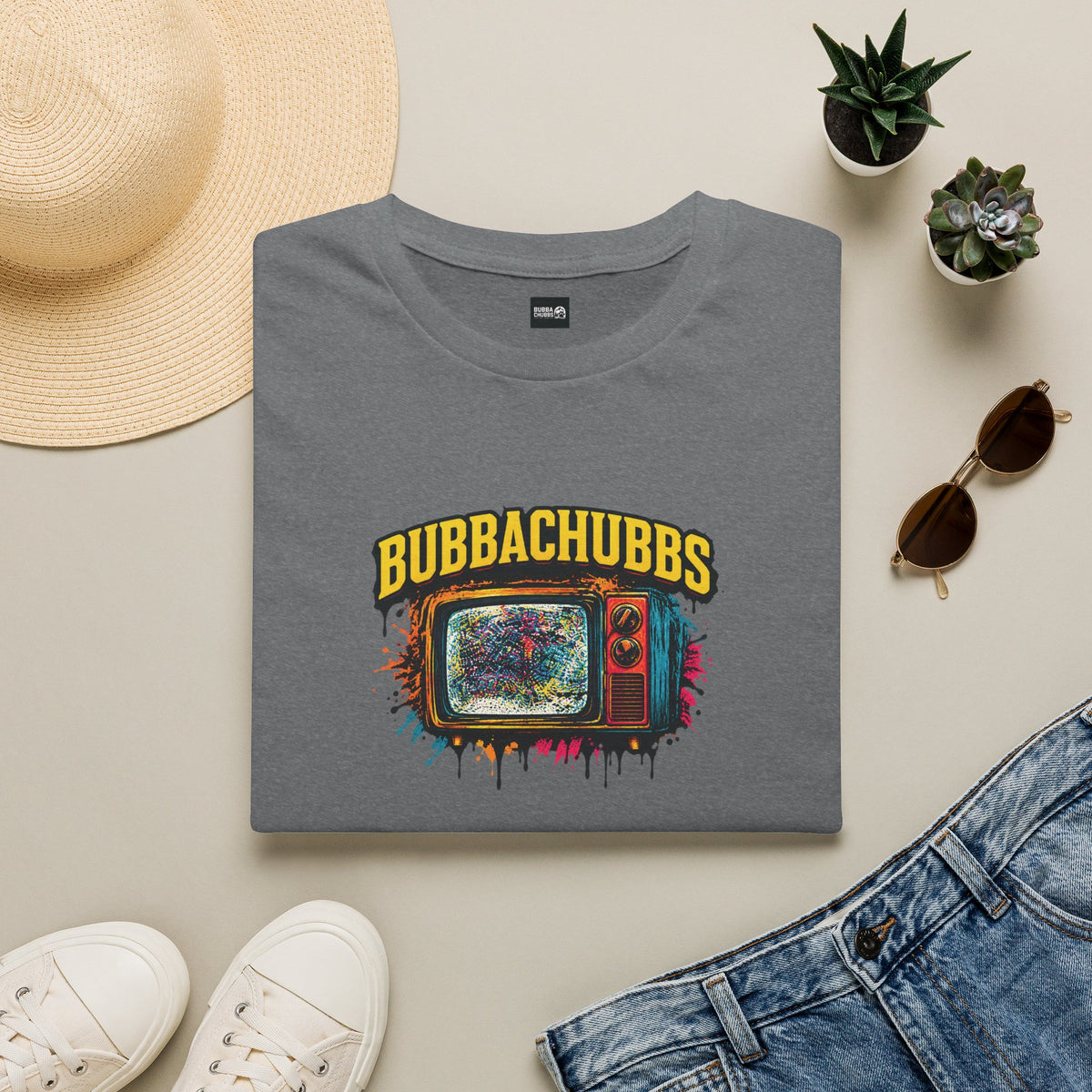 BubbaChubbs TV Large Front Tee