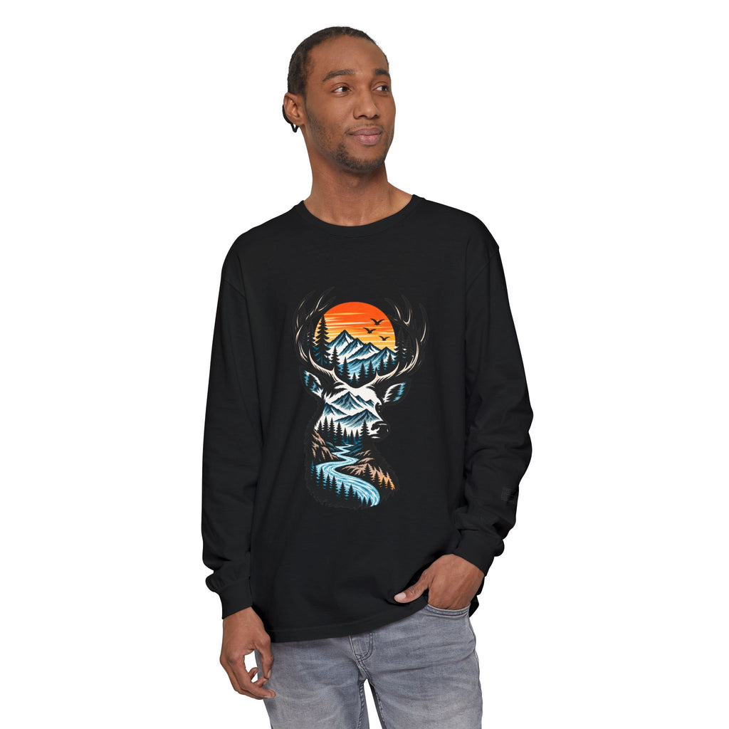 Deer Mountain Sunset Long Sleeve Tee