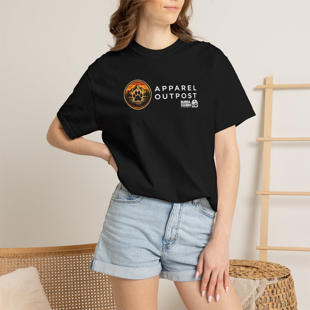 Apparel Outpost Sunset Logo T-Shirt Printify