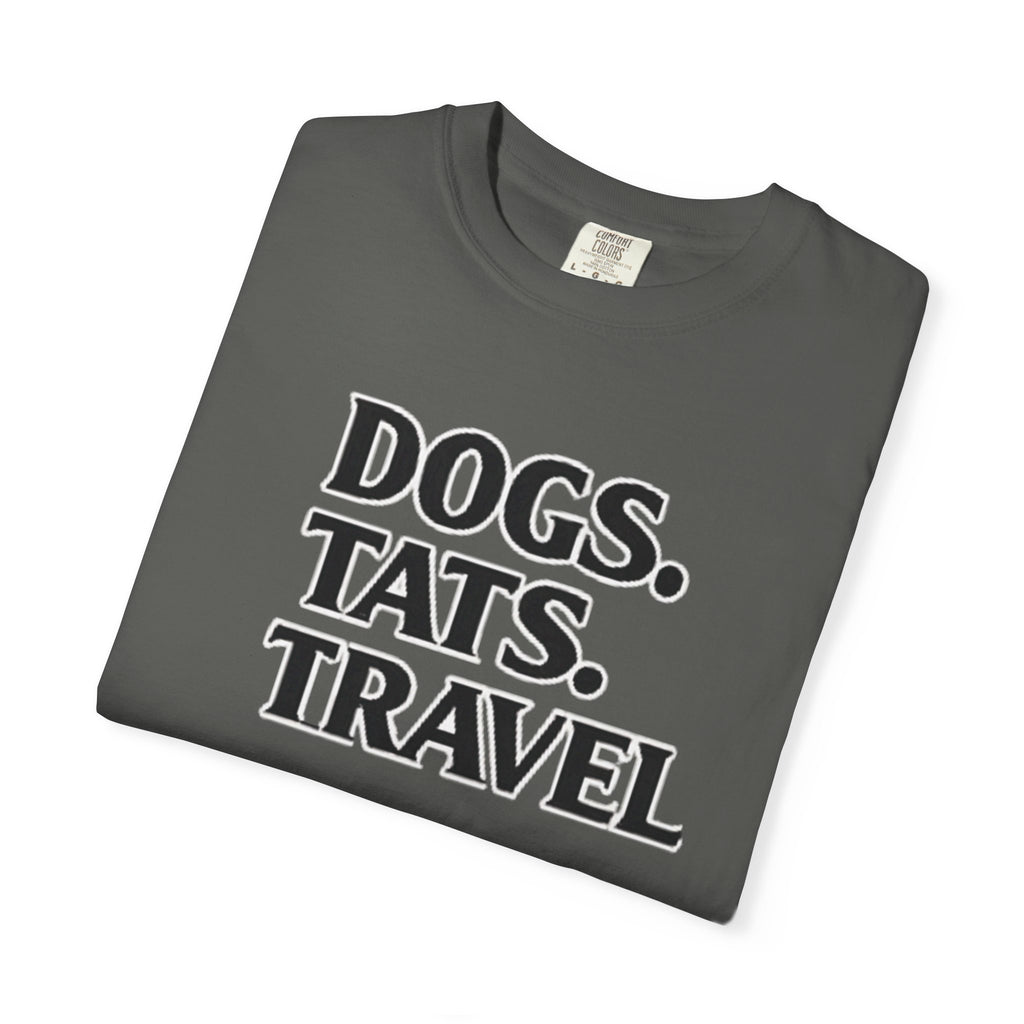 BubbaChubbs Dogs Tats Travel Word Simple Tee Printify