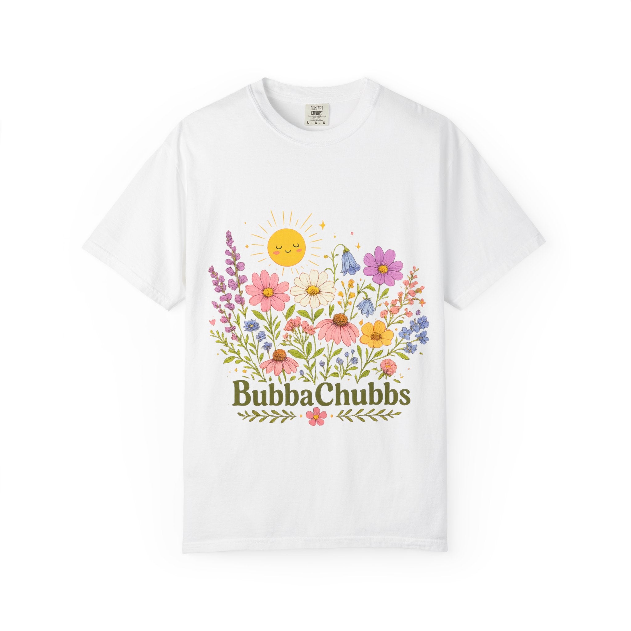 BubbaChubbs Sun Floral Style Tee - BubbaChubbs Brand